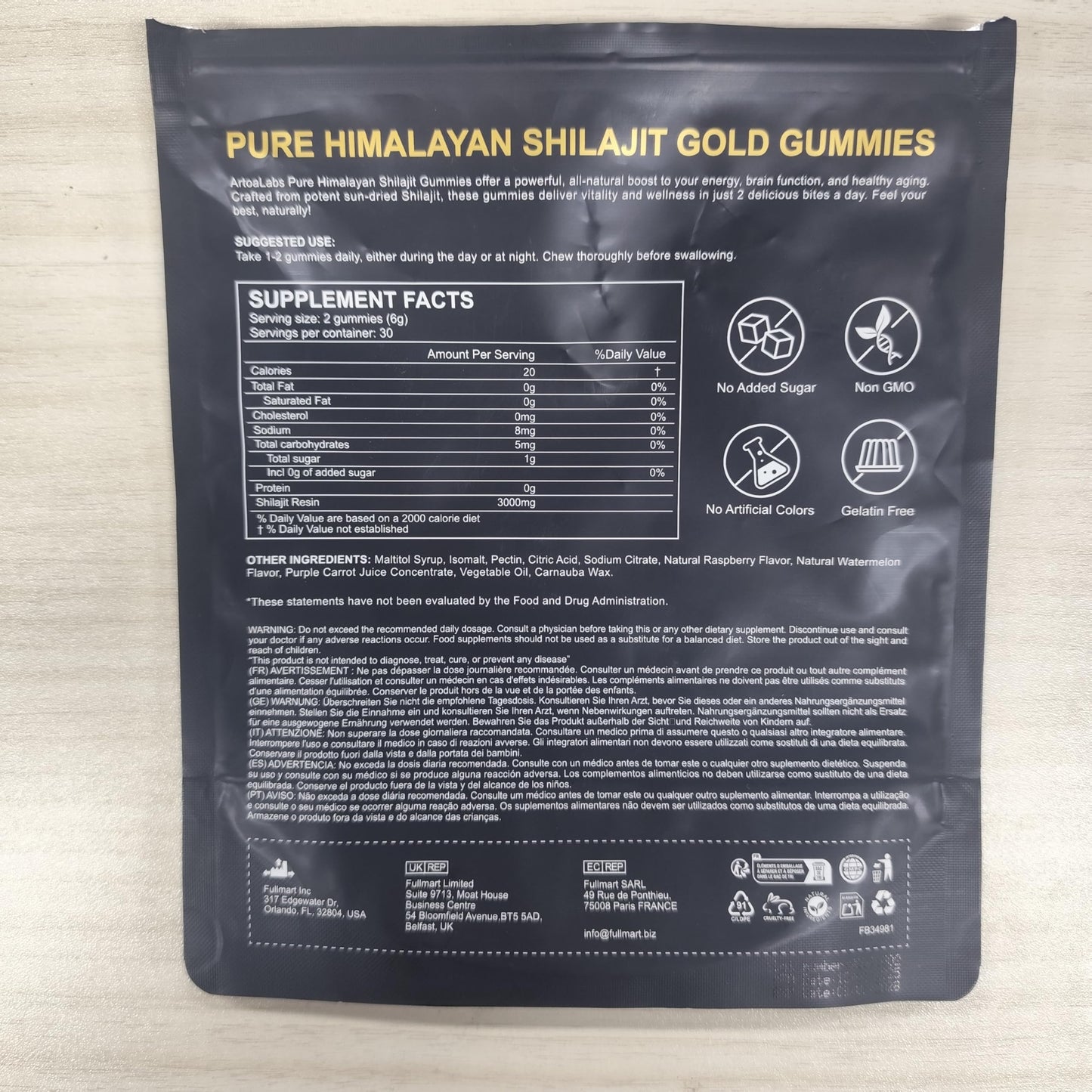O.SECERT Shilajit Gummies 60 Gummies