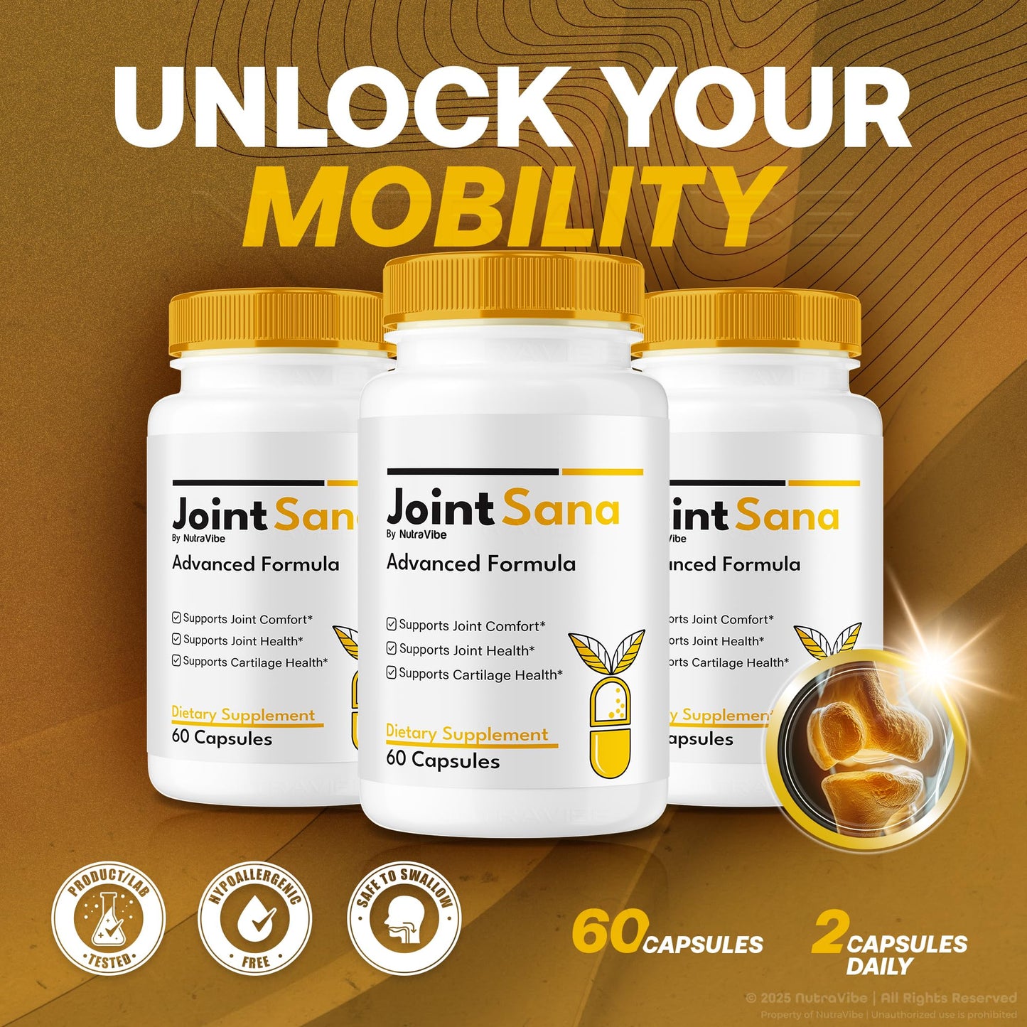 NutraVibe Joint Sana Capsules, 120 Count