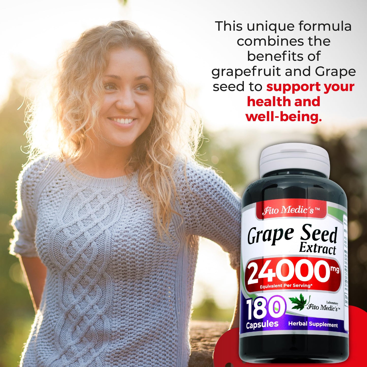 FITO MEDIC'S Grape Seed Capsules 180 Count