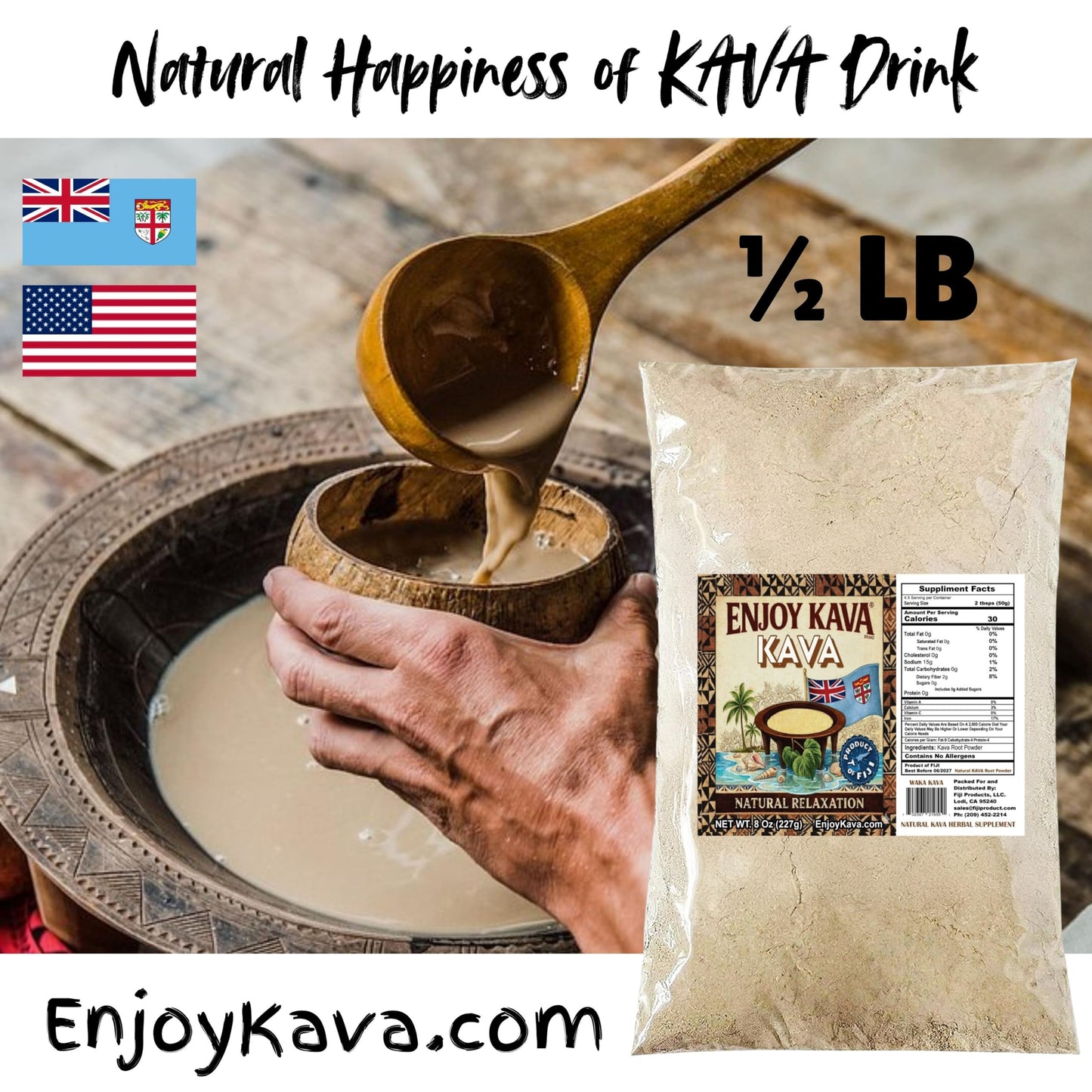 Enjoy Kava Noble Kava Root Powder, 1