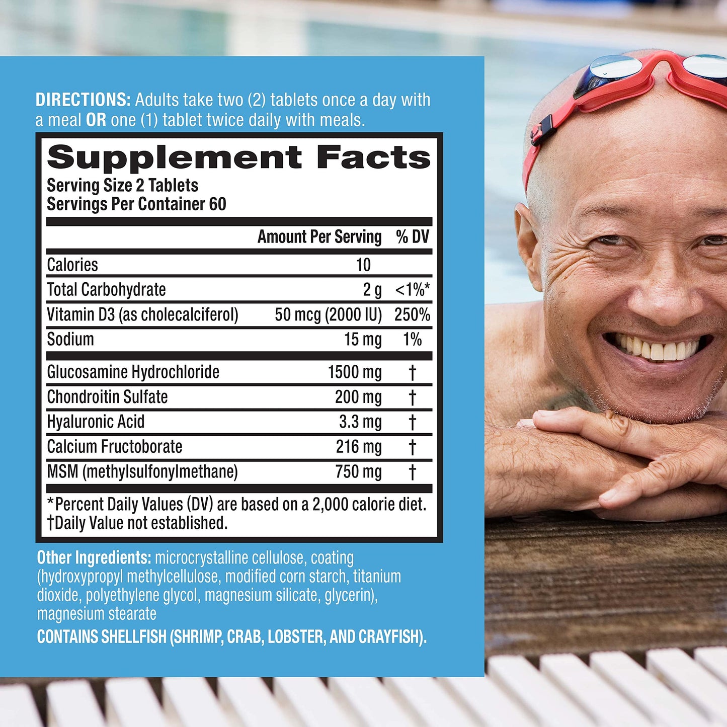 Move Free Advanced Glucosamine Chondroitin MSM + Vitamin D3 Joint Support Supplement, Tablet, 360 Tablets