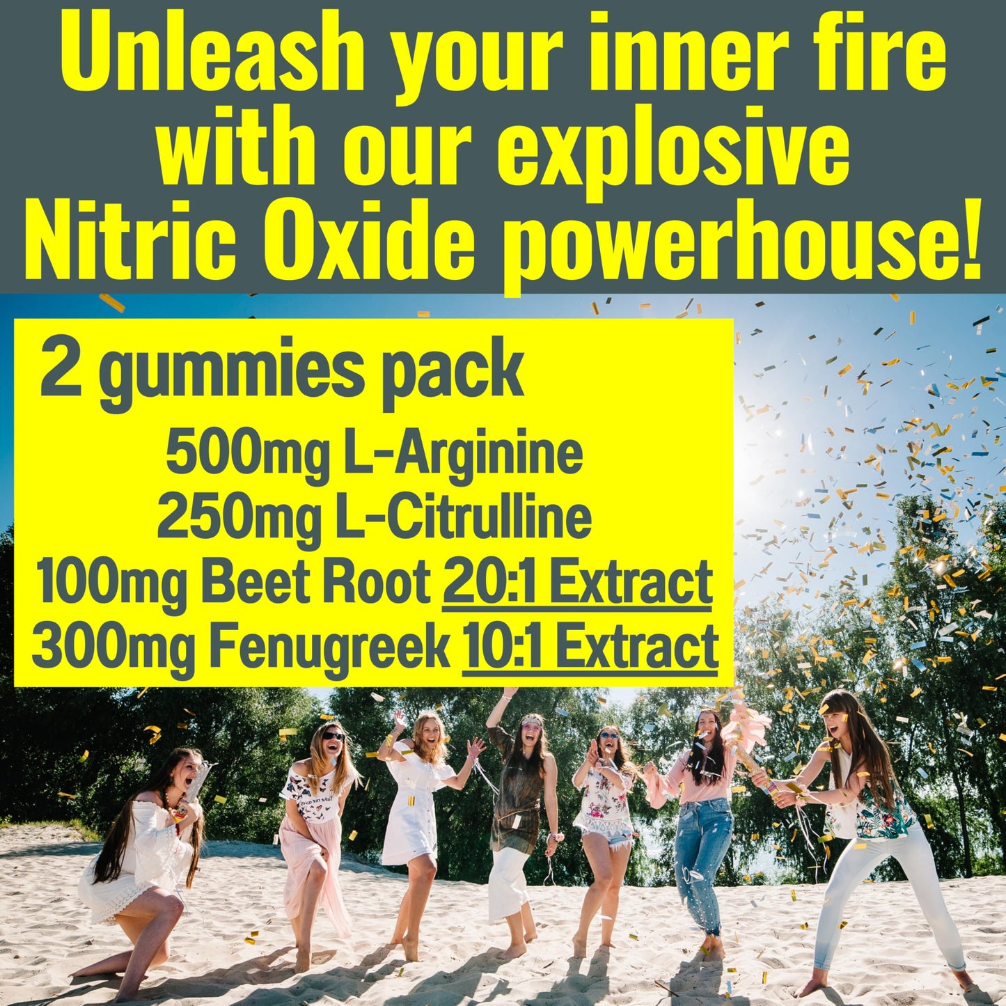SHIZAM Beets Fenugreek Super Nitric Oxide Gummies with L-Arginine L-Citrulline Beet Root Chewables, 60 Count