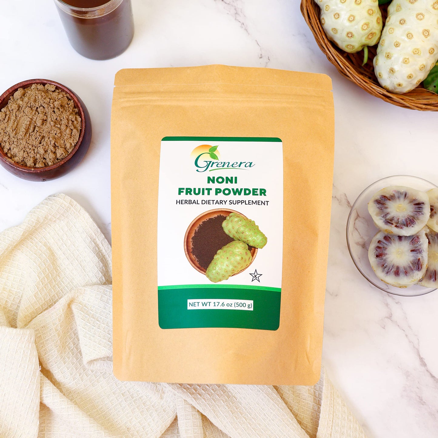 Grenera Organic Noni Fruit Powder, 16 Ounce