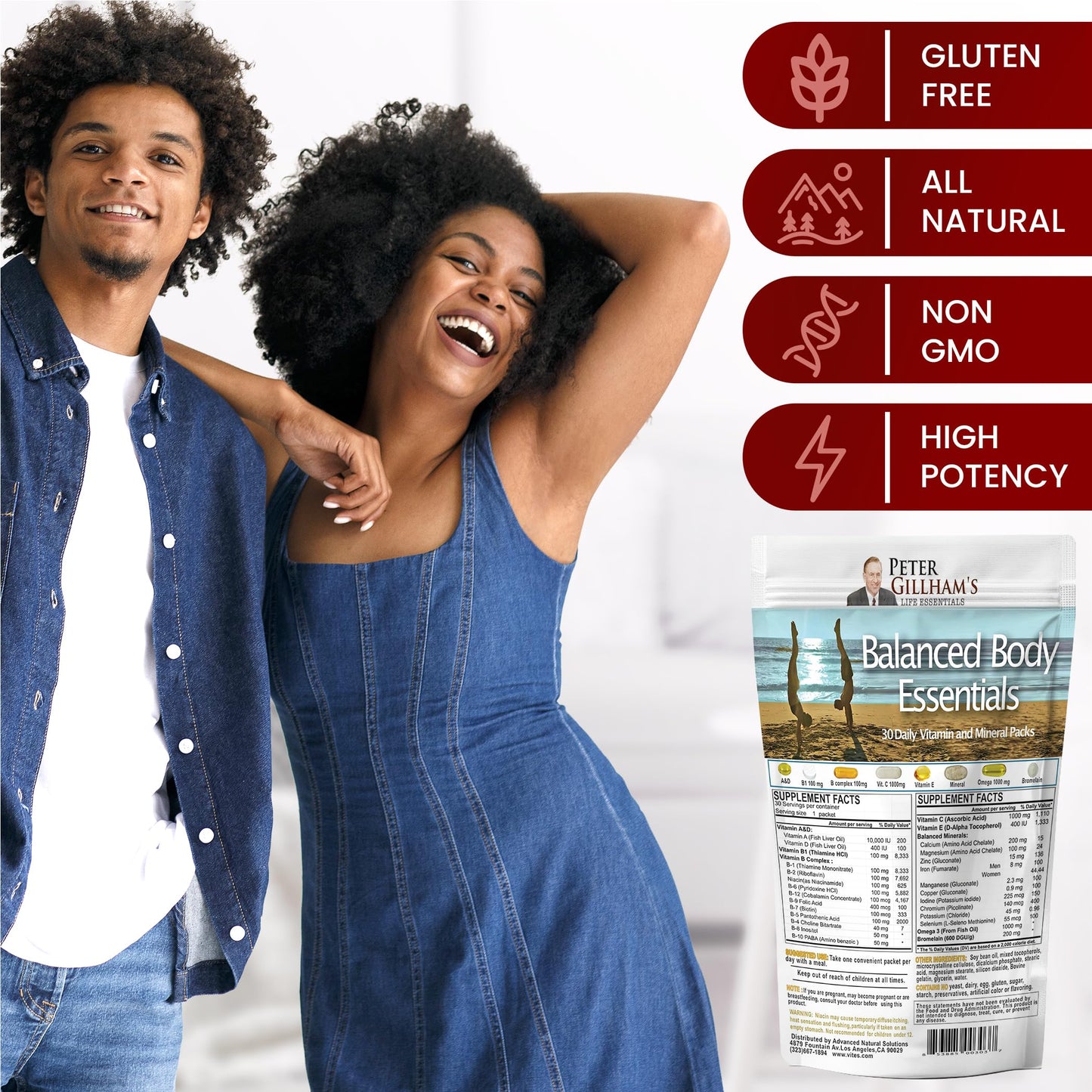 Peter's Choice Balanced Body Essentials Daily Multivitamins & Minerals Sealed Packet 30 Pack