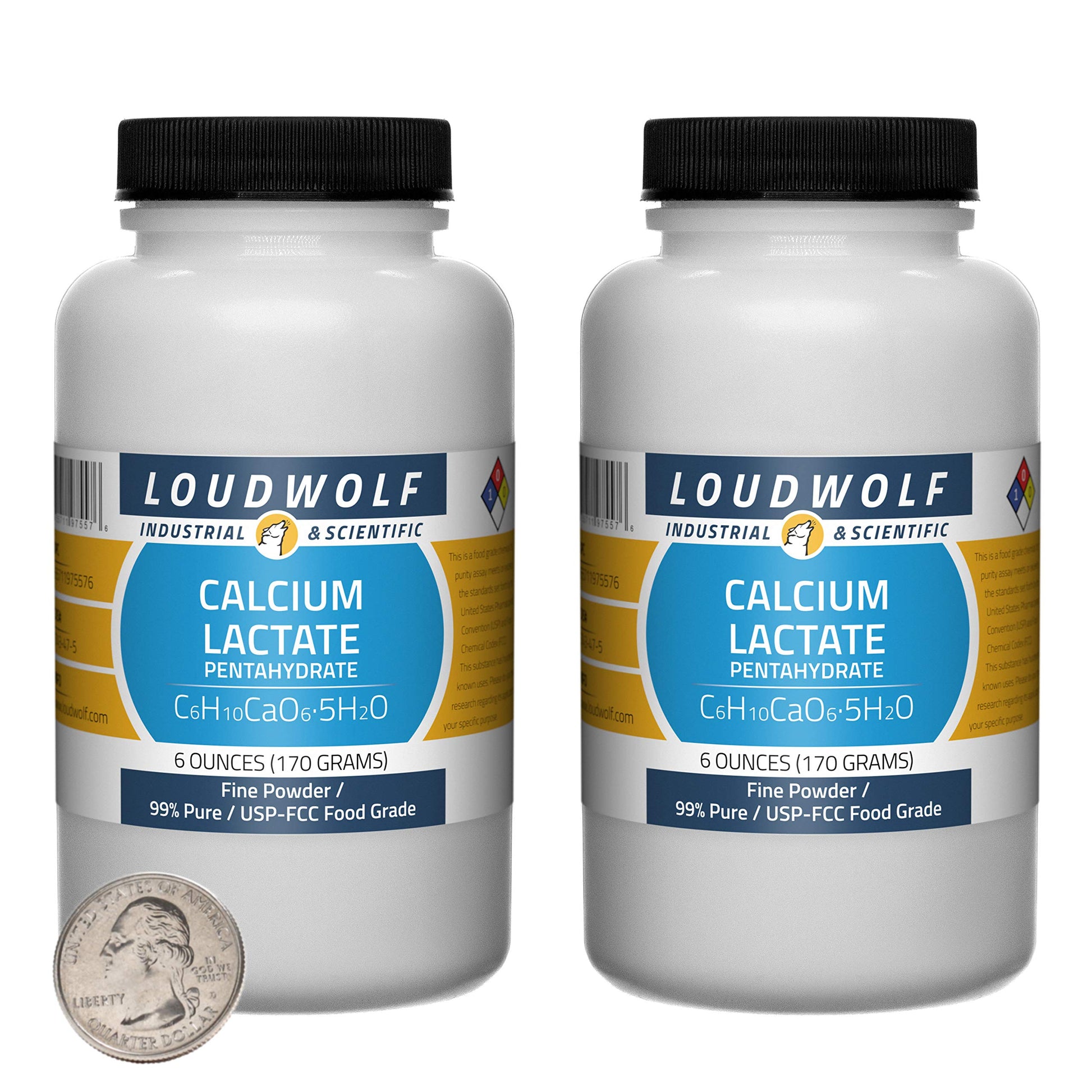 Loudwolf Calcium Lactate Powder, 12 Ounces