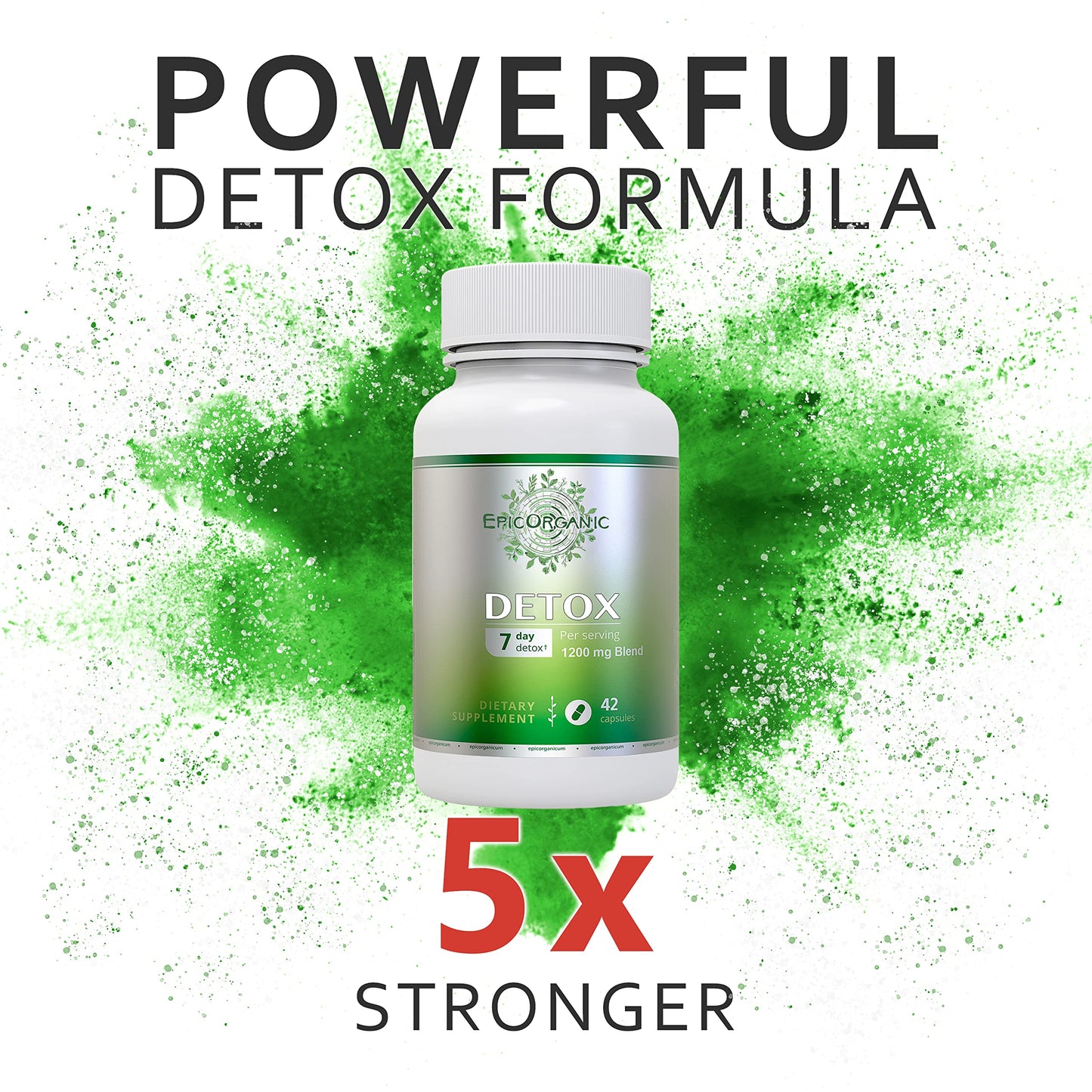 Epic Organicum 7 Day Detox Cleanse Capsules, 42 Count