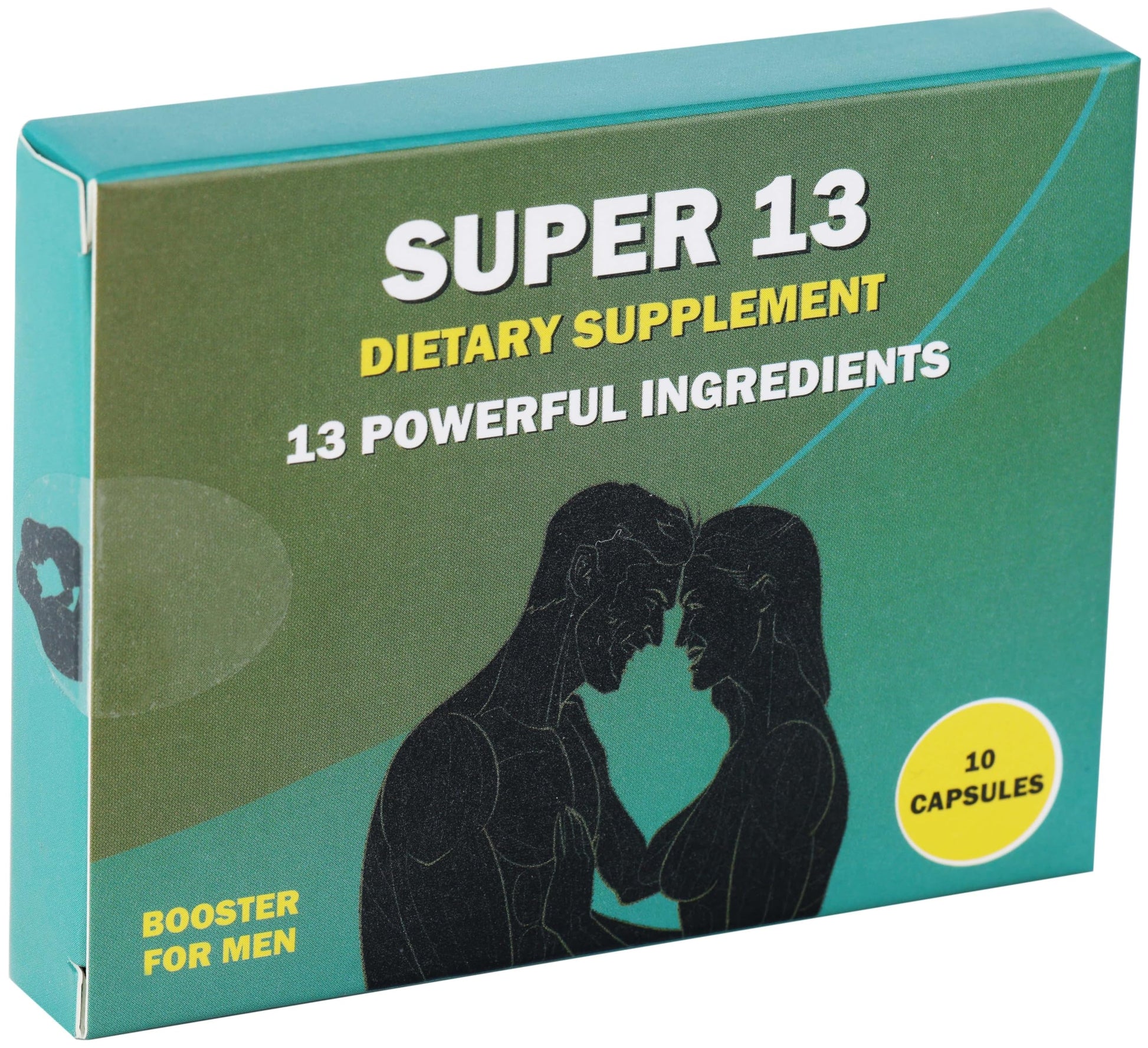 GLADTON Super 13 Fast Acting Herbal Male Supplement for Men, 13 Potent Ingredients, Horny Goat Weed, Tongkat Ali, Maca & More, Energy Vitality Stamina Endurance & Performance, Capsules, 10 Count