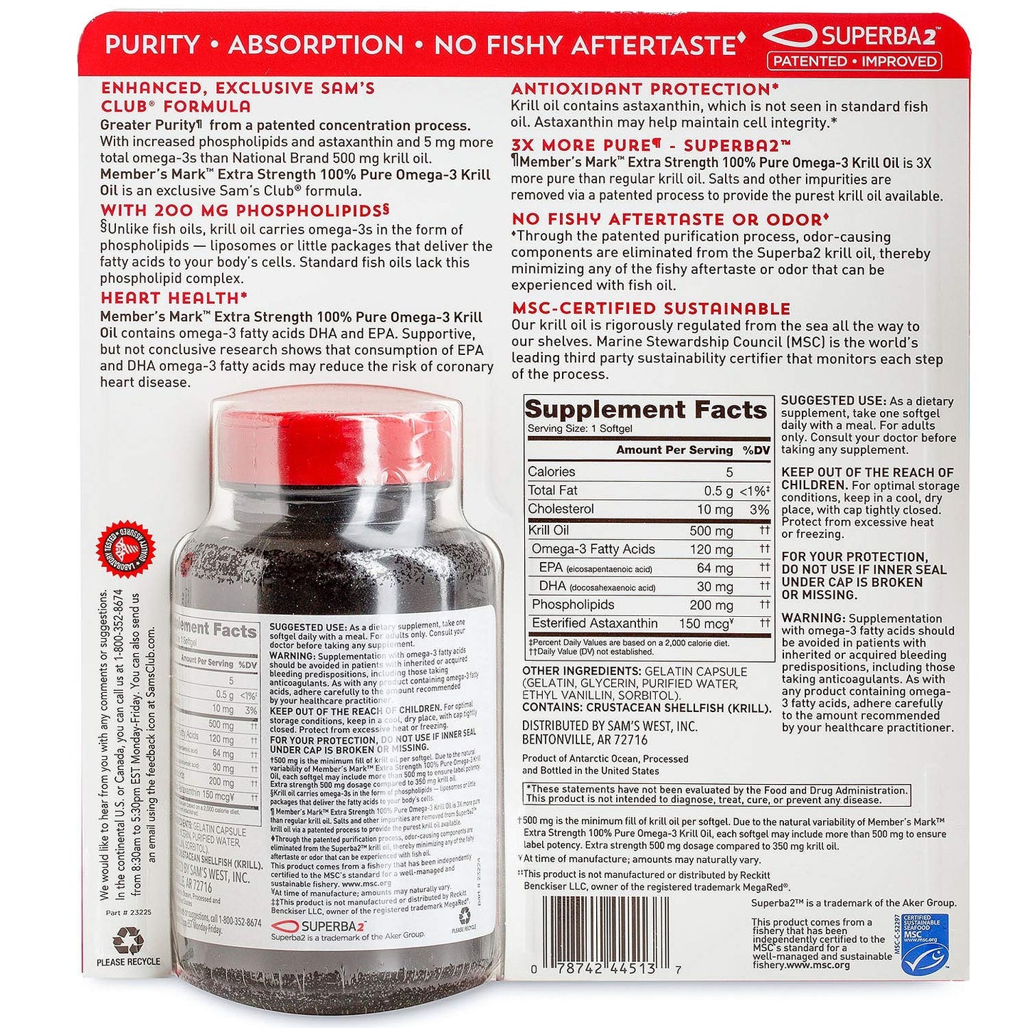 auczh Extra Strength Omega-3 Krill Oil 500 mg 160 Softgels