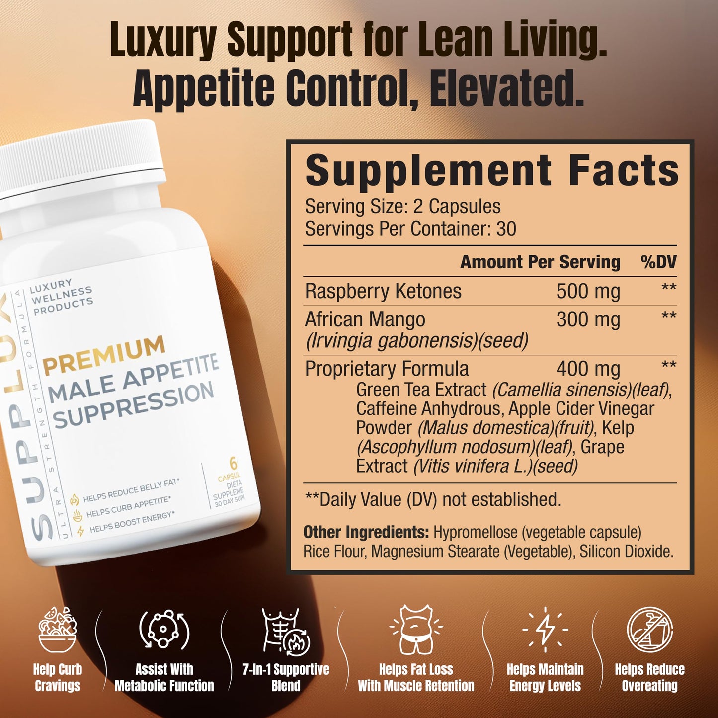 Nutrimend IQ Premium Male Appetite Suppressant Fat Burner Capsule 60 Capsules