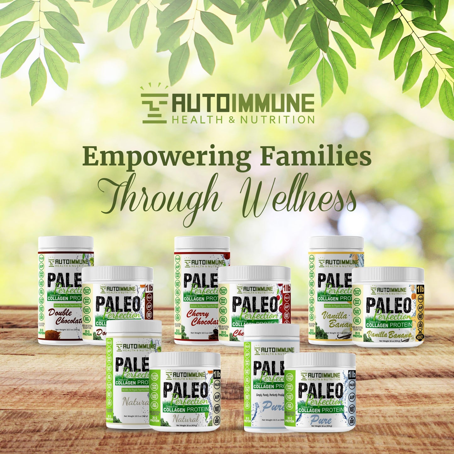 Autoimmune Health & Nutrition Double Chocolate Grass-Fed Beef Collagen Protein Powder with Stevia, 16 Servings