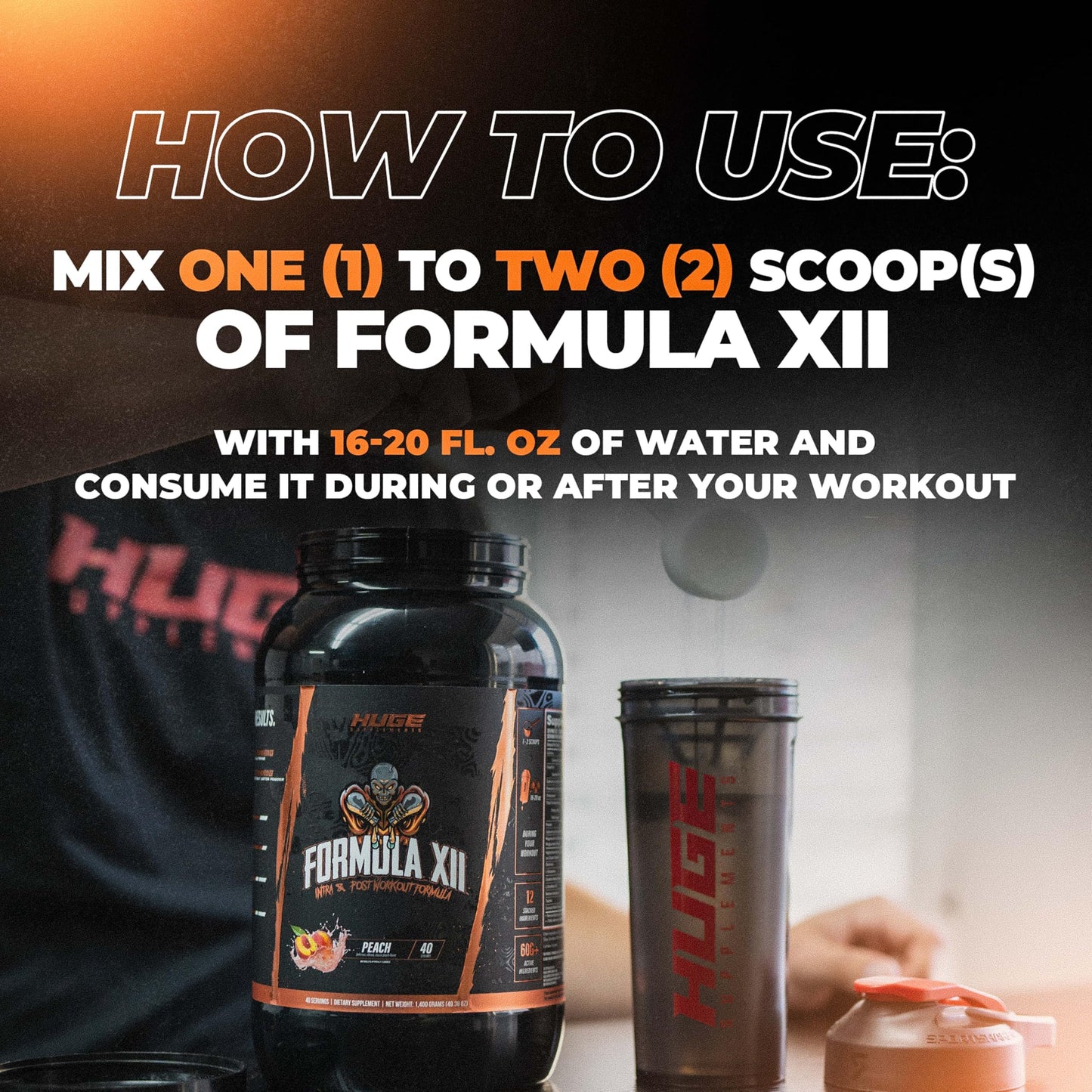 Huge Supplements Formula XII Intra Workout Carbs & Post Workout Recovery Powder, 50