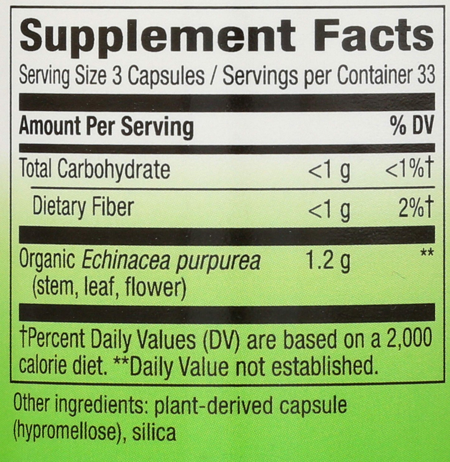 Nature's Way Echinacea Certified Organic Capsules 100