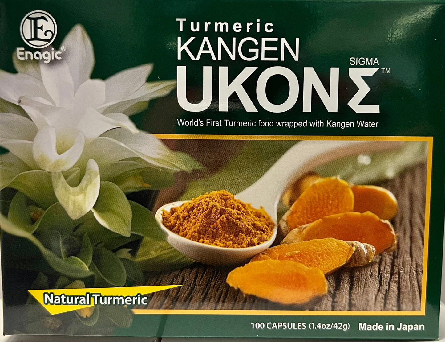 Enagic Kangen Ukon Turmeric Capsules, 100 Count