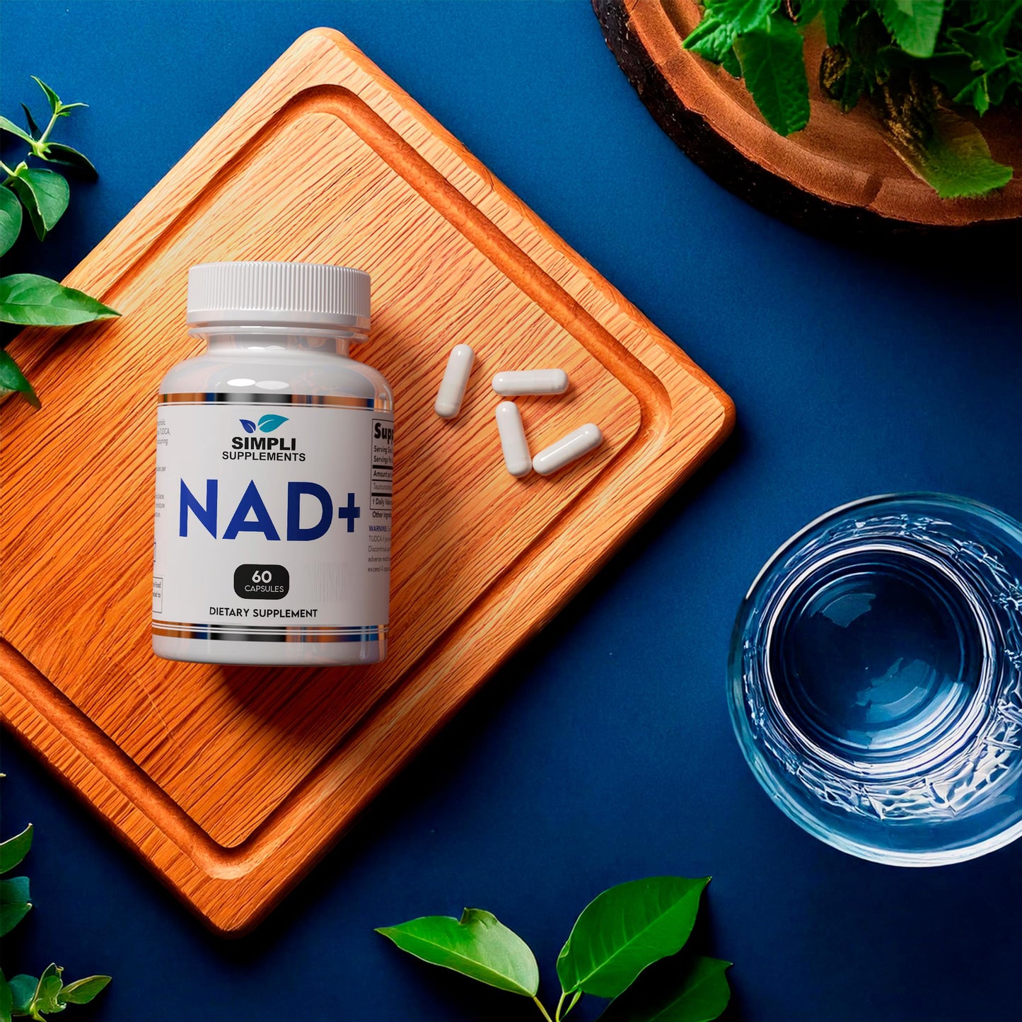 Simpli Supplements NAD Booster 500mg Per Serving Capsule 60 Count