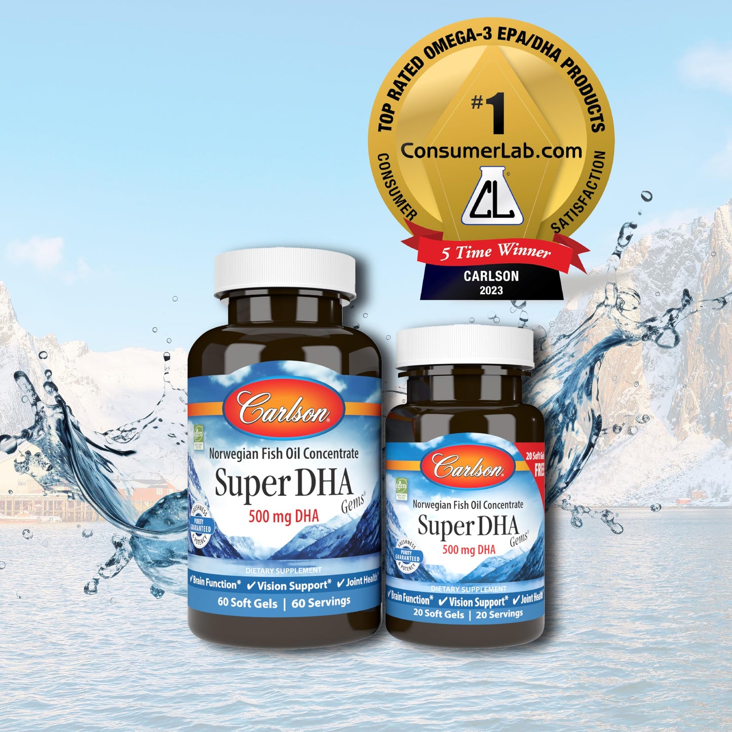 Carlson Super DHA Gems 80 Softgels