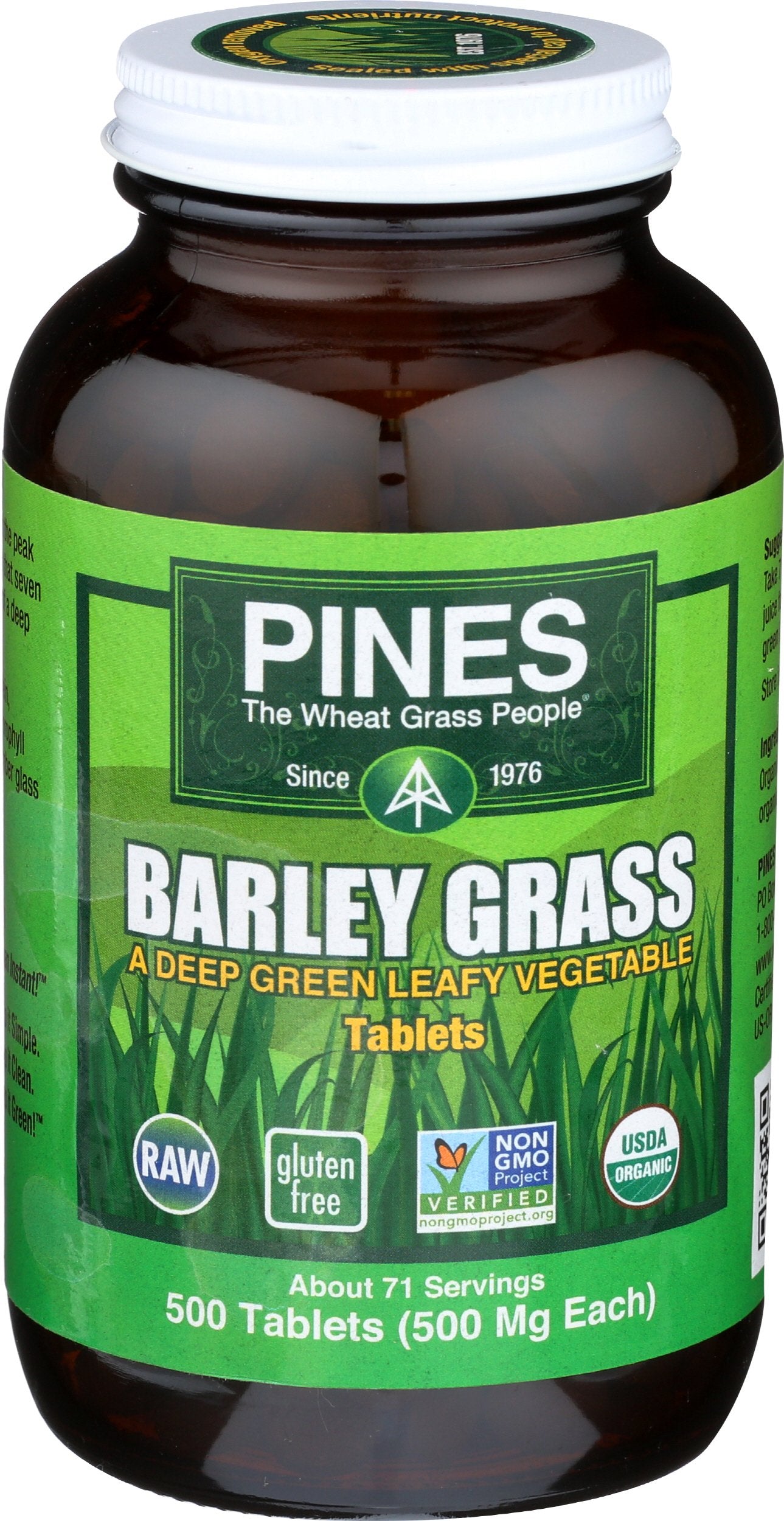 Pines Organic Barley Grass Tablets 500