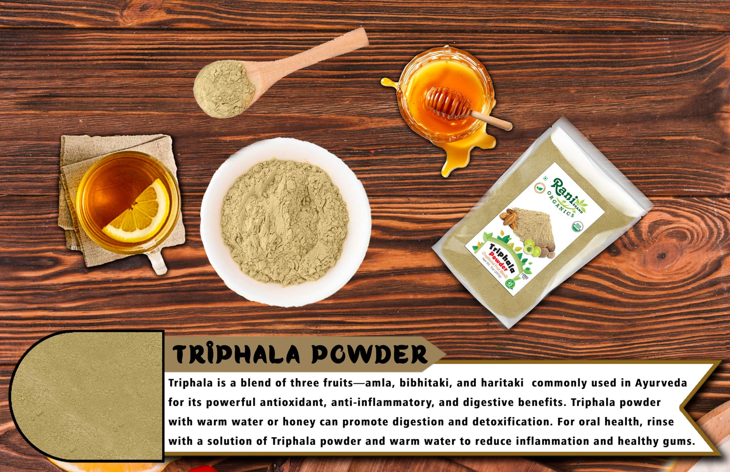 Rani Organic Triphla Powder 7 oz