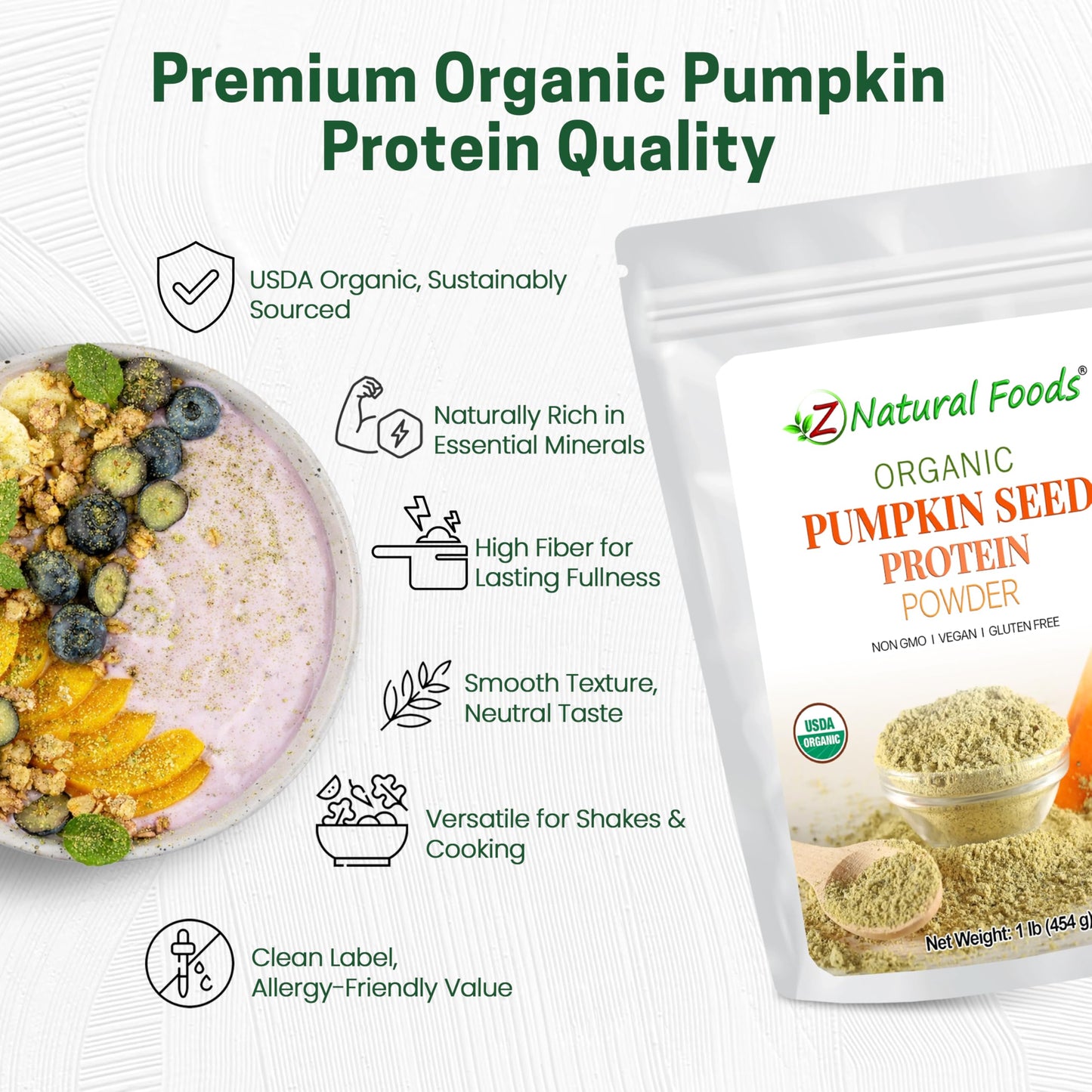 Z Natural Foods Organic Pumpkin Seed Protein Powder 16