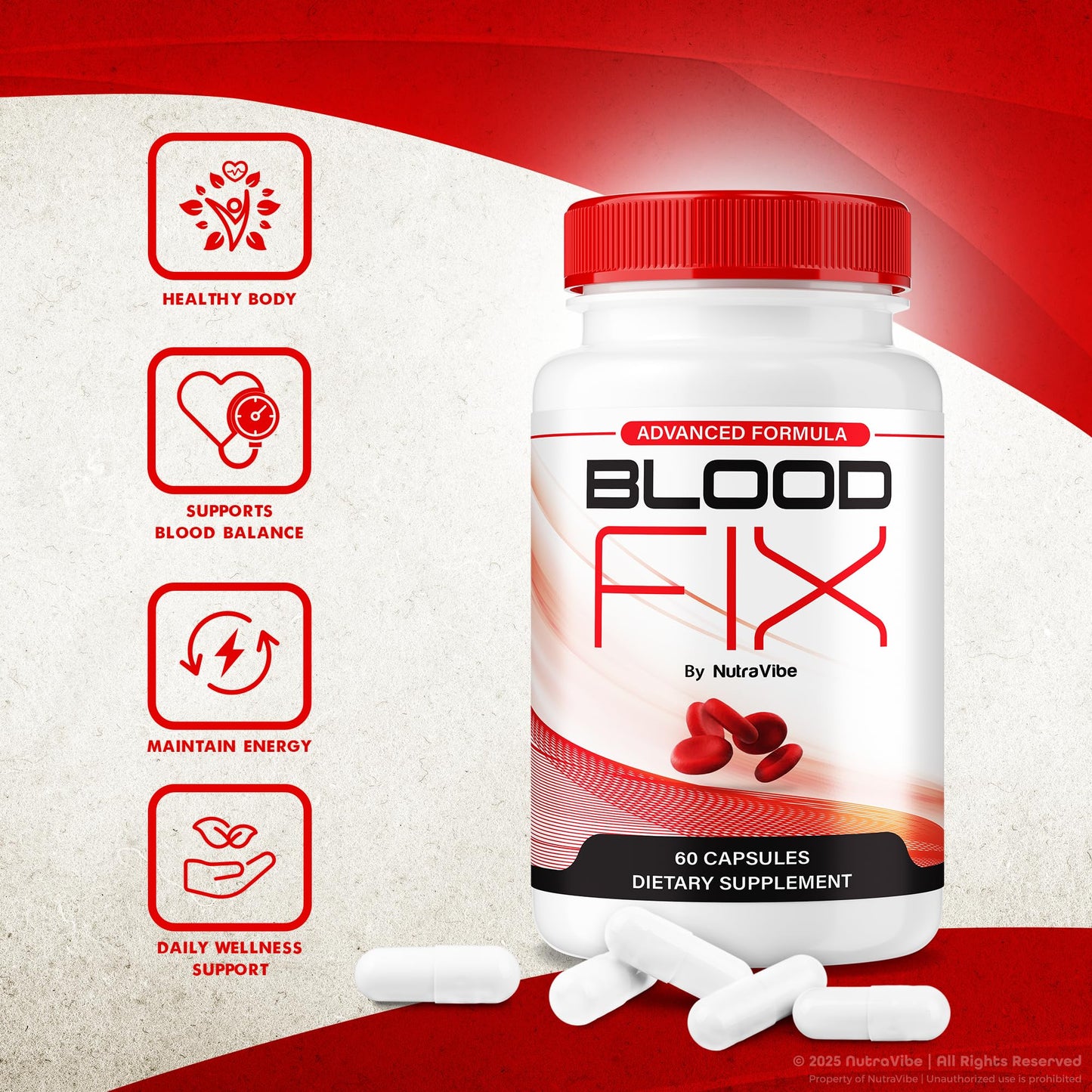 NutraVibe Blood Fix Capsules, 180 Capsules