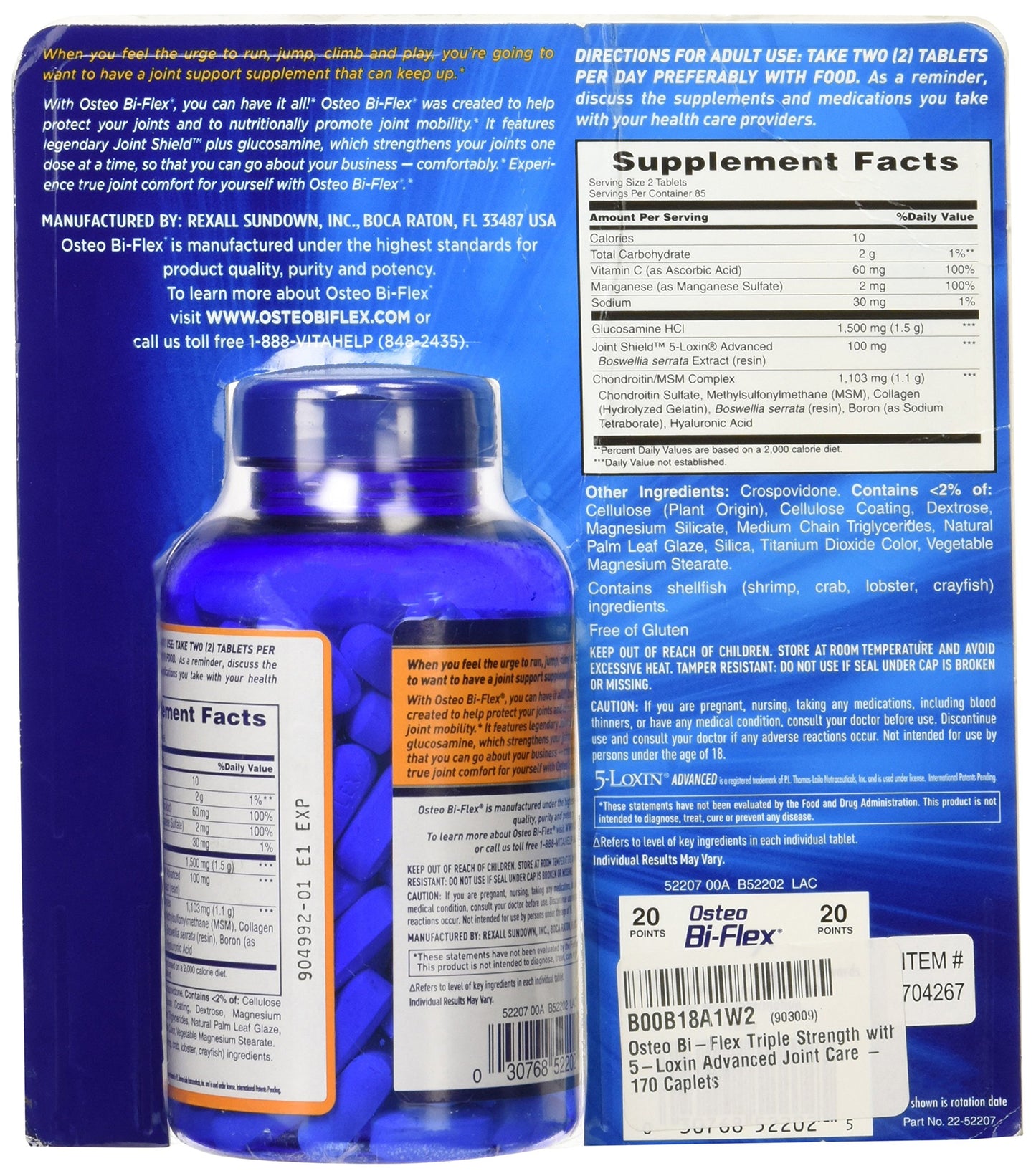 Osteo Bi-Flex Triple Strength Caplets 170 Count