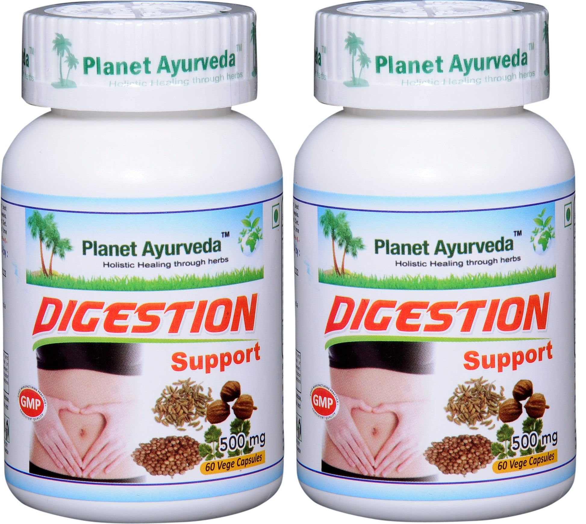 Planet Ayurveda Digestion Support Capsules, 2 Bottles