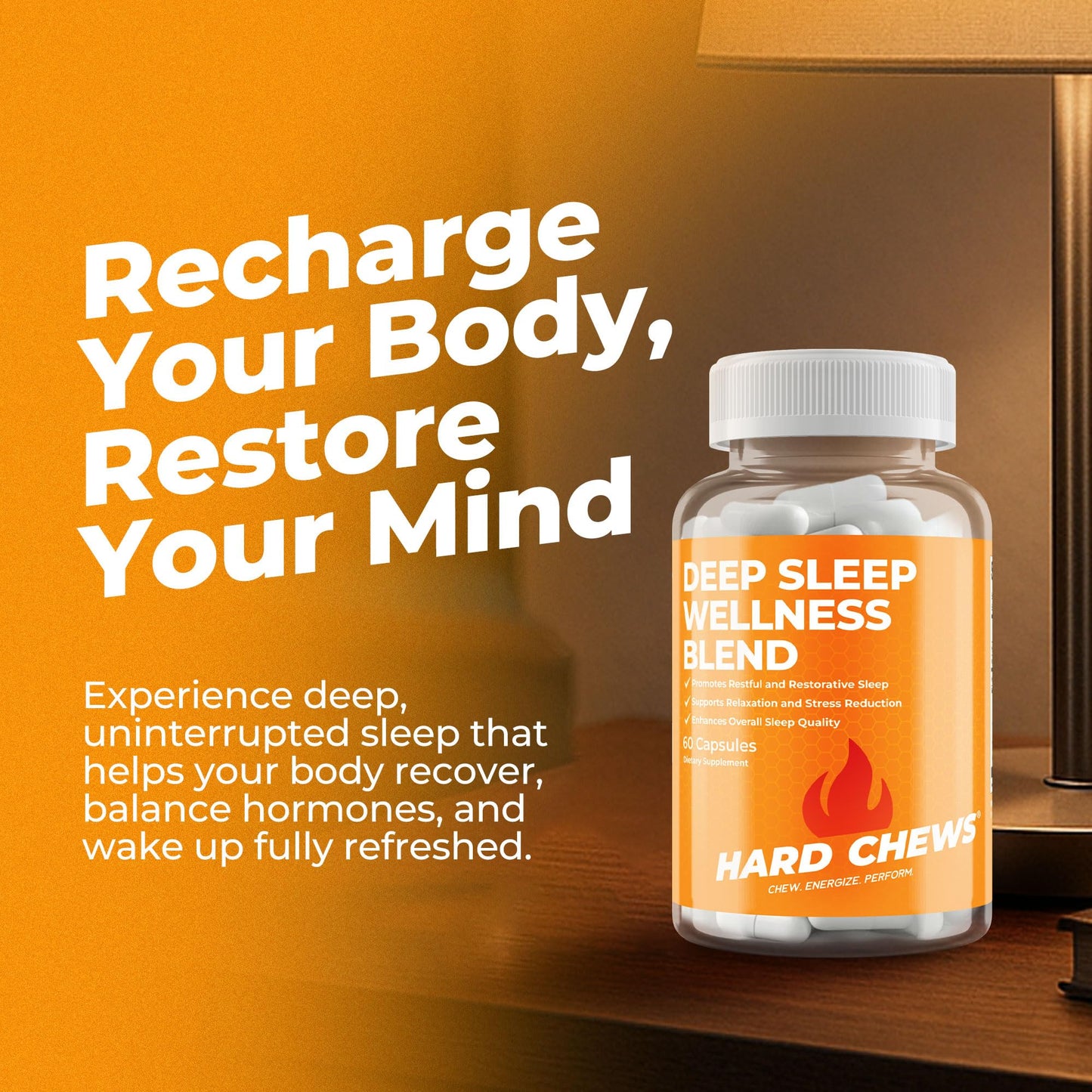 HARD CHEWS Deep Sleep Wellness Blend Capsules, 60 Count