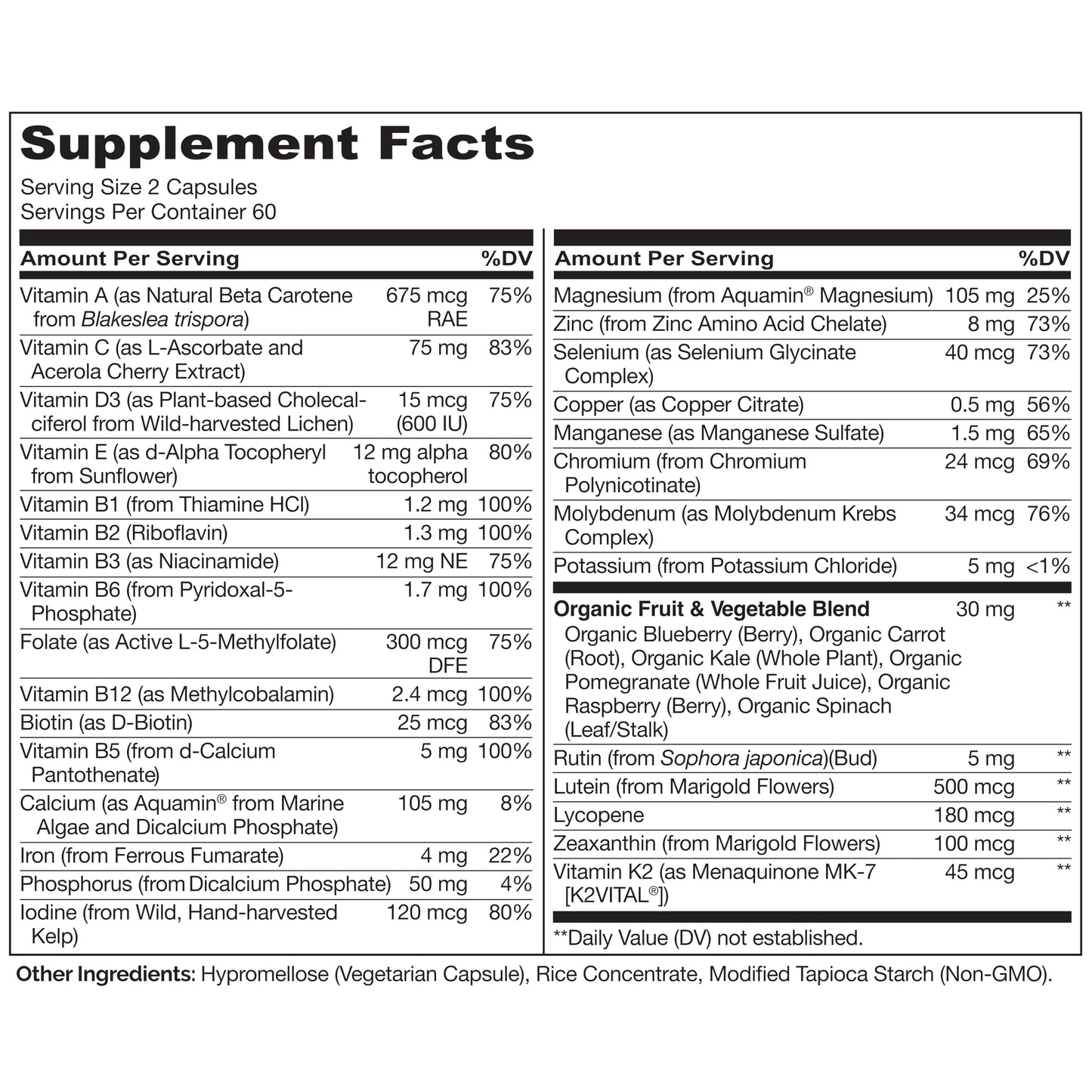 NATURELO Multivitamins for Teenage Girls/Boys Capsules 120 Count