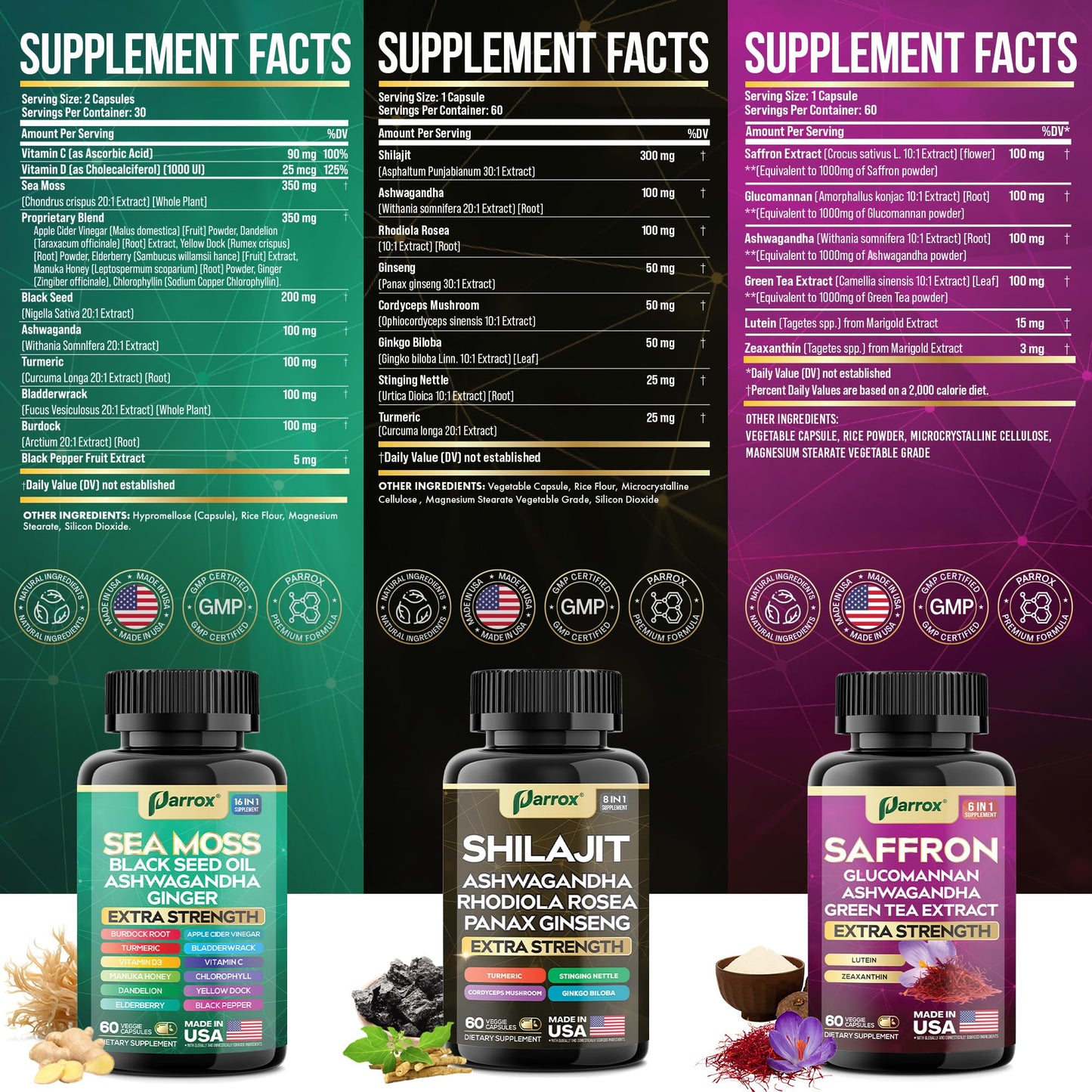Parrox Vision Vitality Trio Capsules 180