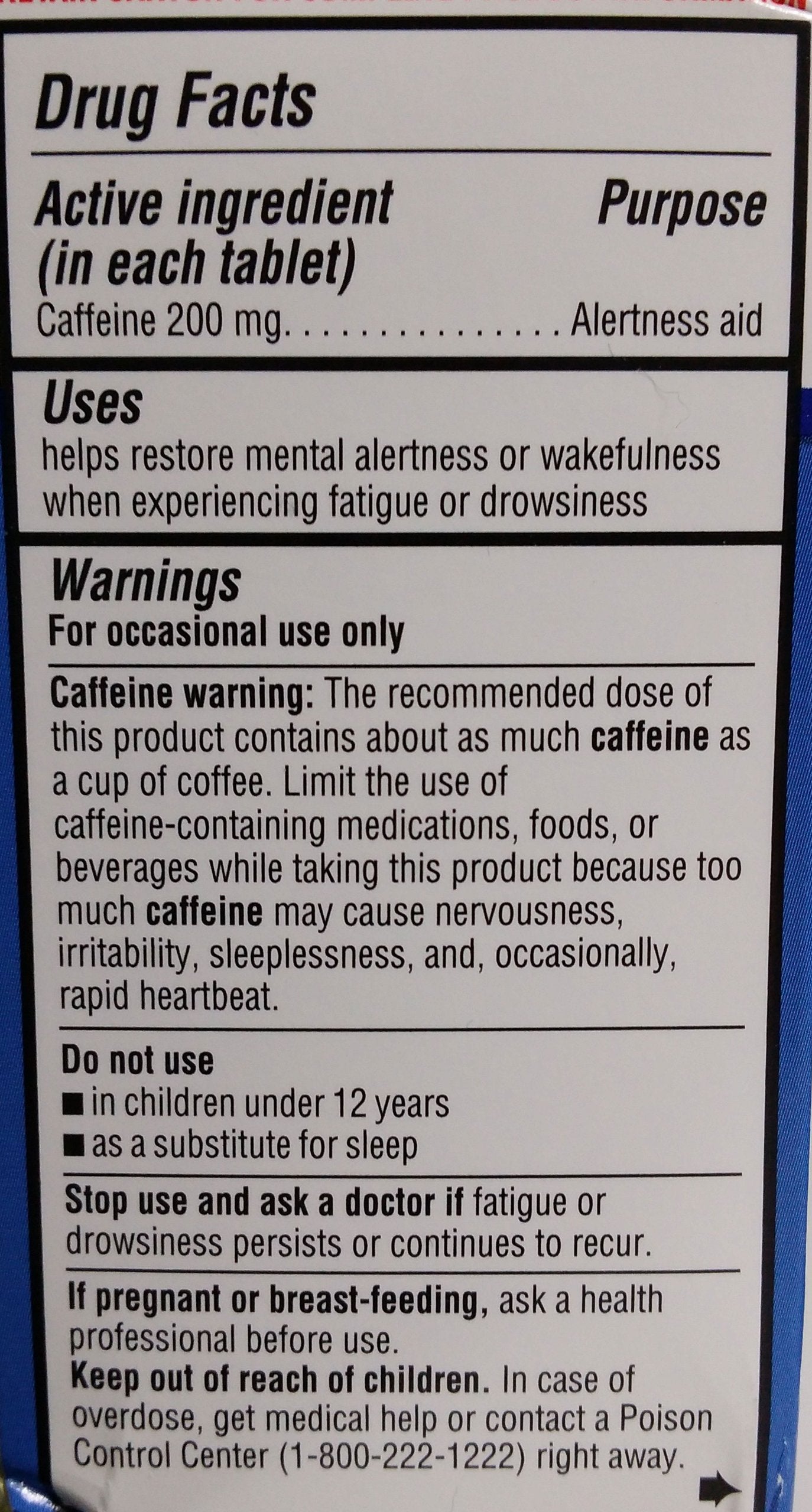 Equate Stay Awake Caffeine Alertness Aid 80 Tablets