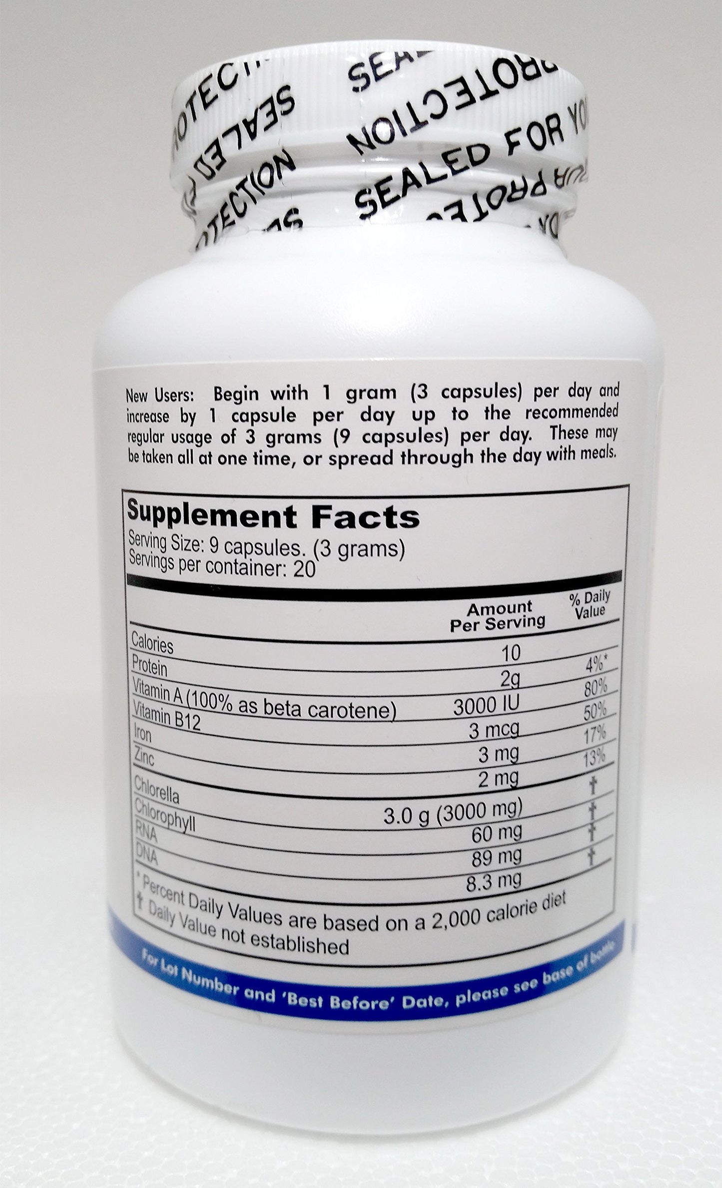 Nature's Balance Premium Chlorella Capsules, 180 Capsules