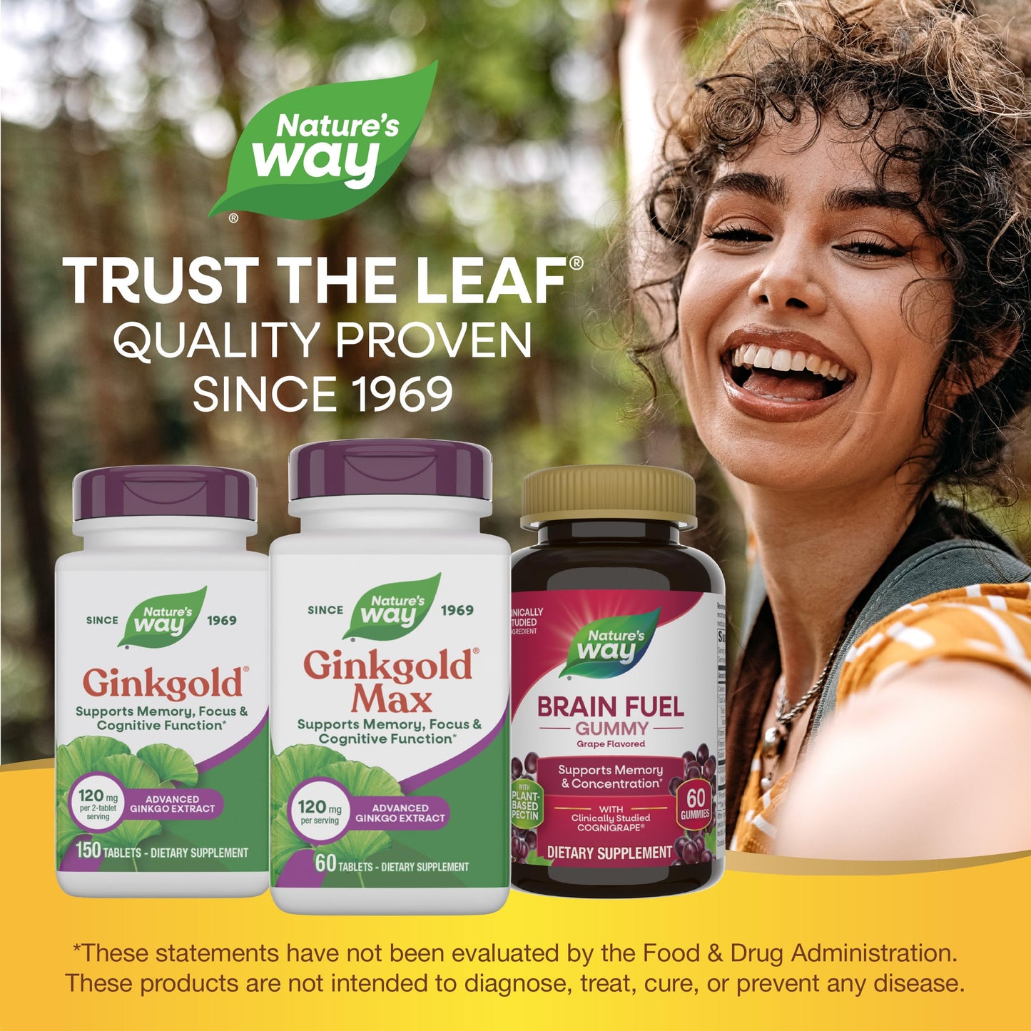 Nature's Way Ginkgold Max Advanced Ginkgo Extract Tablets, 60 Count