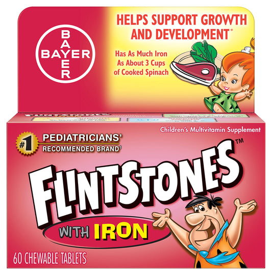 Flintstones Vitamins Tablet 120 Count Multivitamin for Kids & Toddlers with Iron, Vitamin D, Vitamin C & More