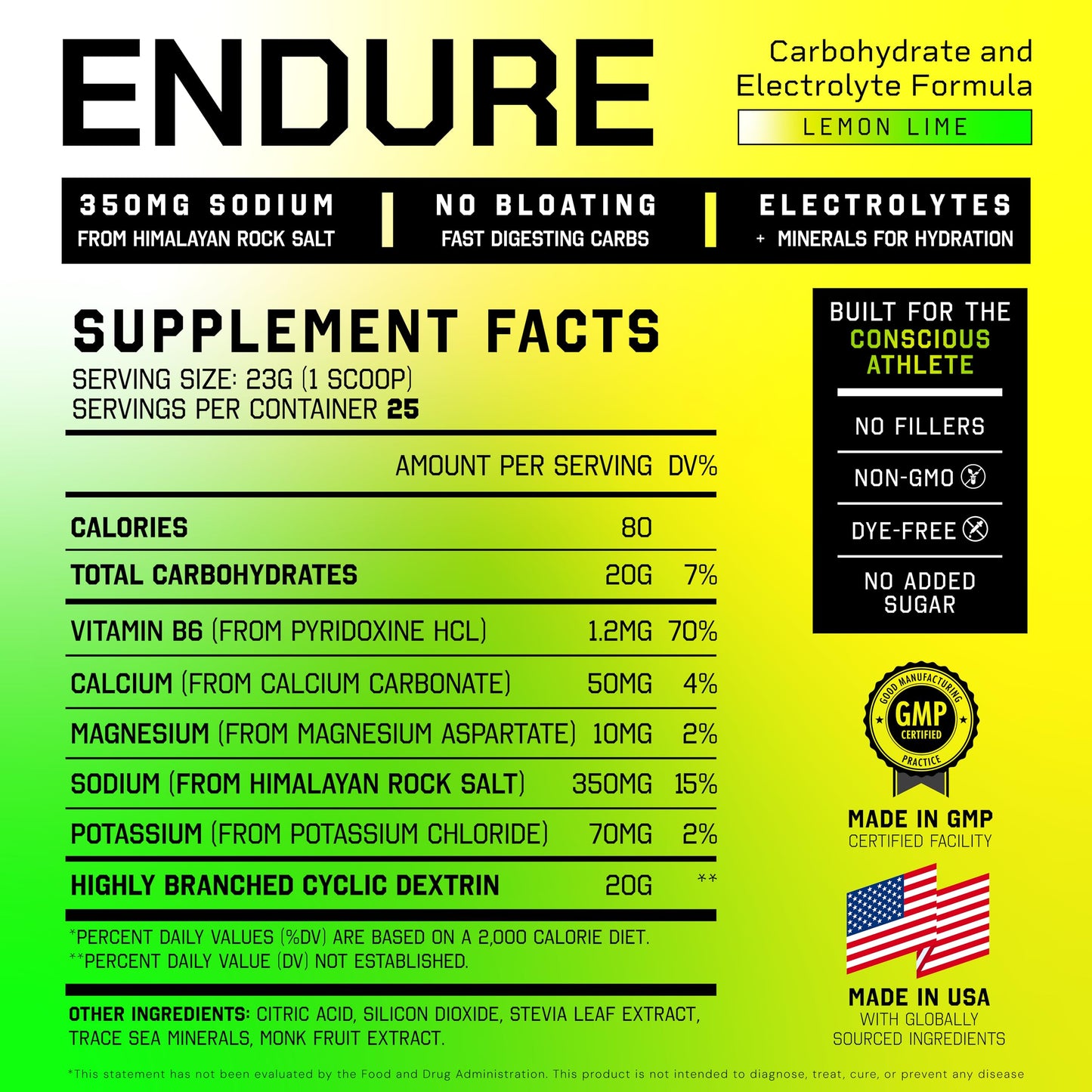 HAP Nutrition Endure Carbohydrate and Electrolyte Formula Powder 20.28
