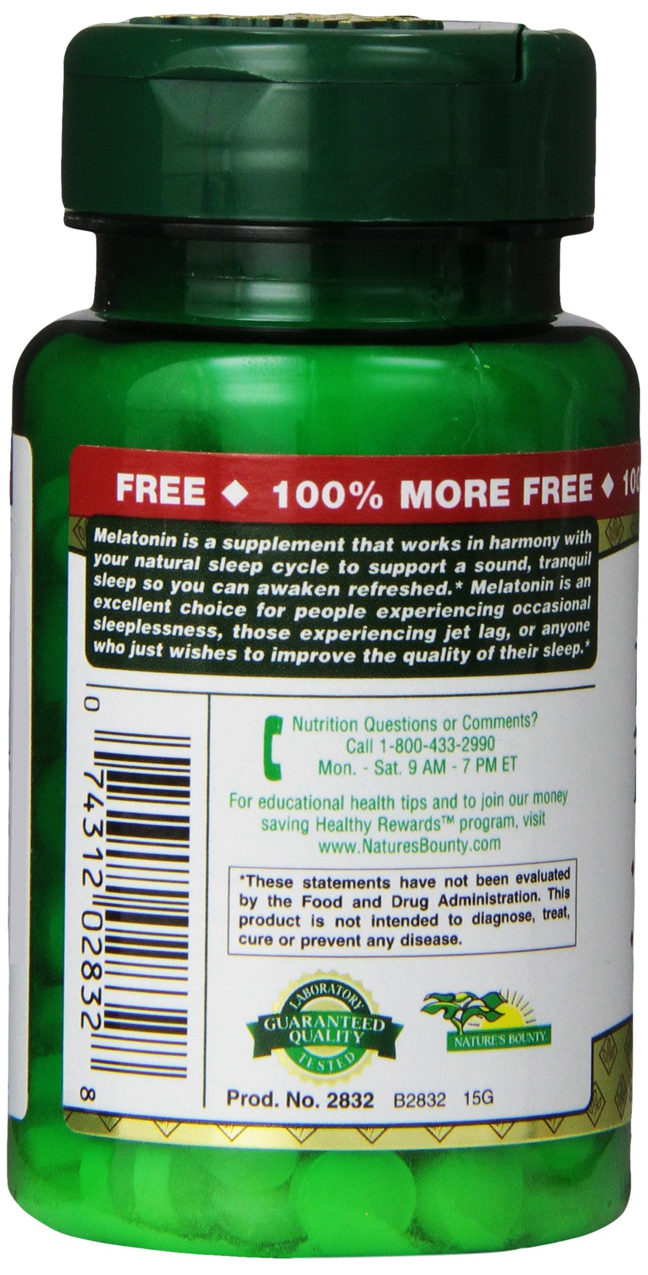 Nature's Bounty Melatonin 1mg, 540 Tablets