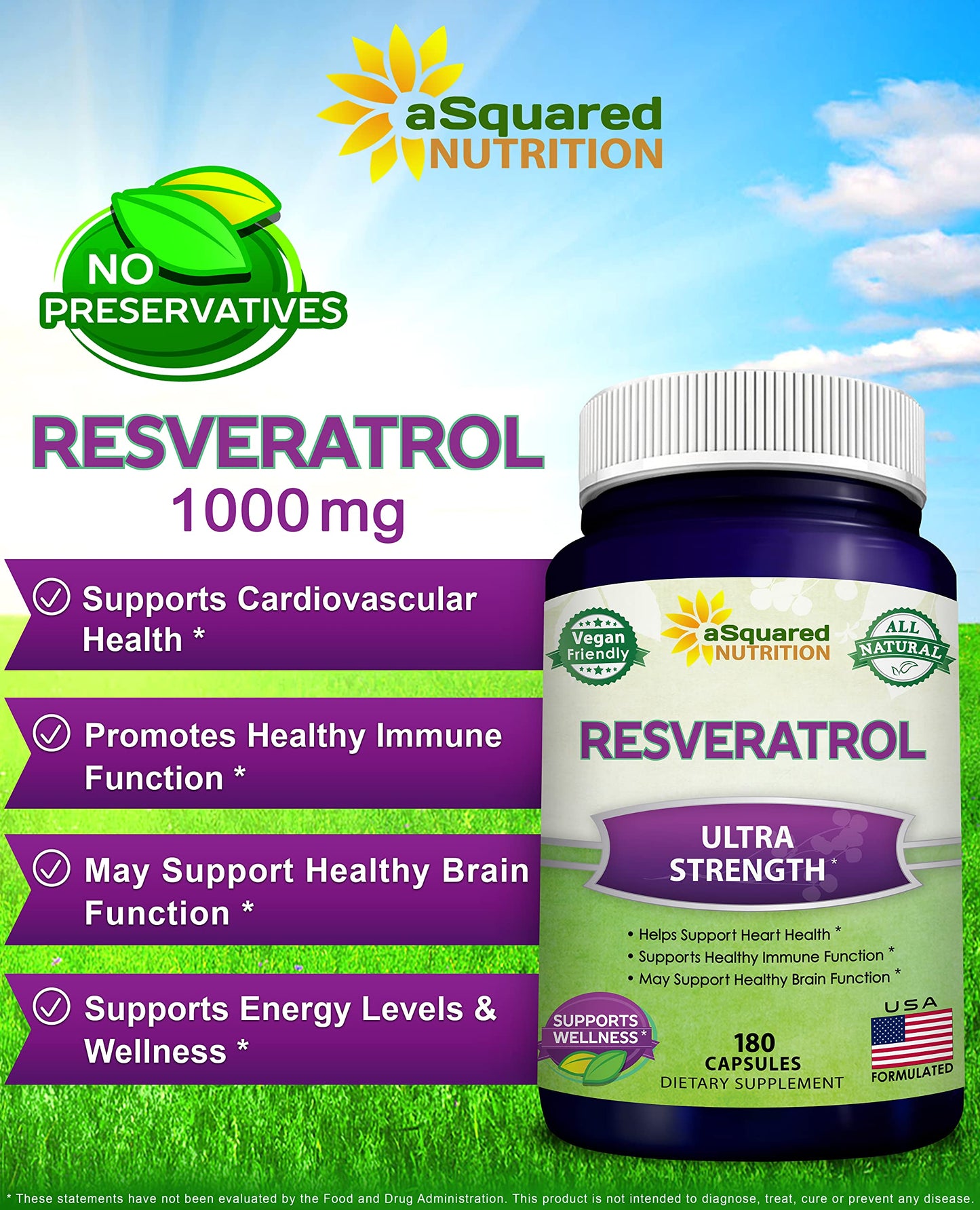 aSquared Nutrition Resveratrol 360 Capsules