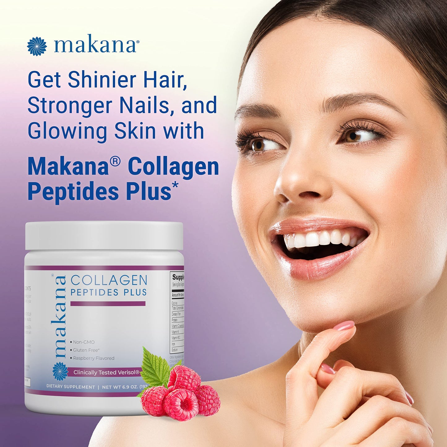 Makana Collagen Peptides Plus – with Verisol®, Vitamin C, Hyaluronic Acid & Amino Acids – Supports Hair, Skin, Nails, & Joints, 6.9 Ounce Powder (Pack of 1)