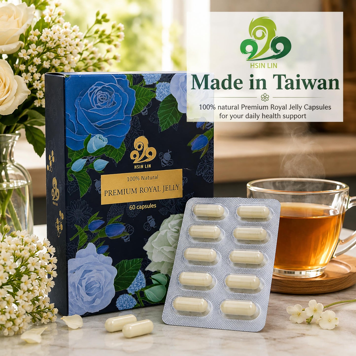 Hsin Lin Premium Royal Jelly 60 Capsules