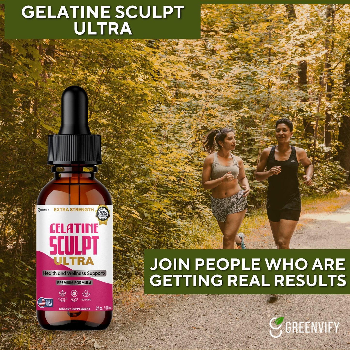 GREENVIFY Gelatine Sculpt Ultra Health and Wellness Support, 60 Capsules