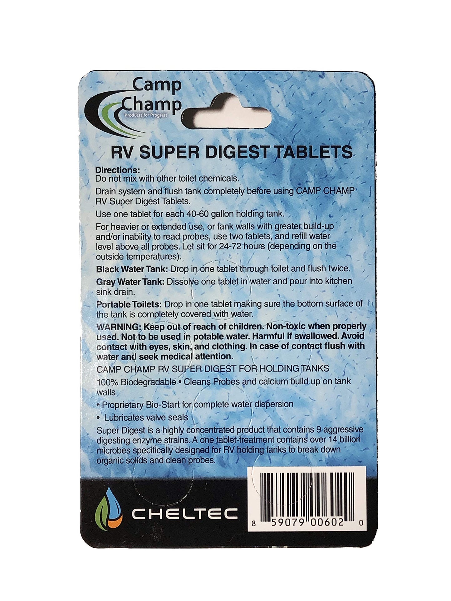 Camp Champ Super Digest for RV Holding Tanks 6 Capsules