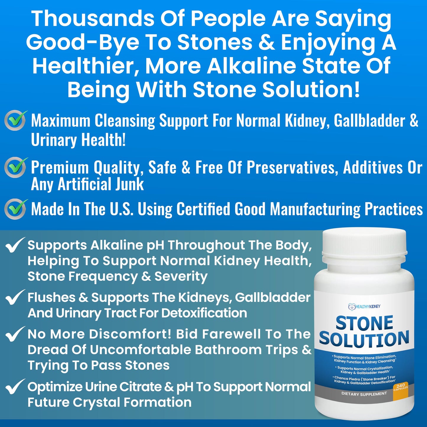 Kidney Restore Stone Solution, 240 Capsules