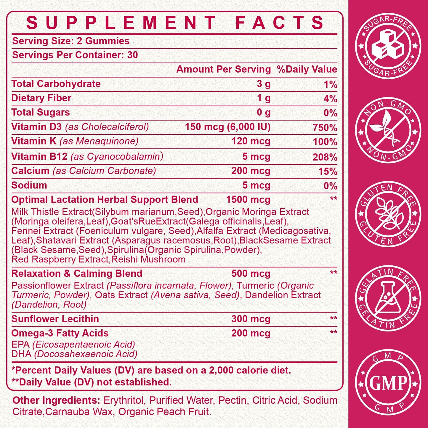SKLIA Liposomal Lactation Supplement Gummies, 180 Count
