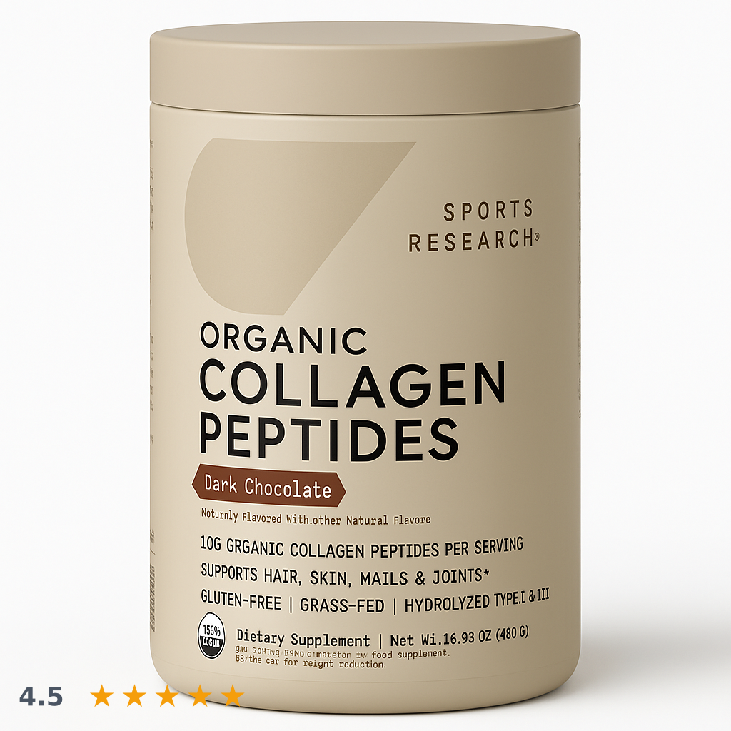Sports Research Organic Collagen Peptides Powder, 16.93 oz (Pack of 1)