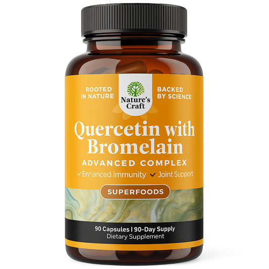 Nature's Craft Quercetin with Bromelain 500mg Capsules - 90 Count