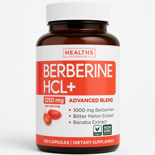 Healths Harmony Berberine HCL Capsules, 120 Count