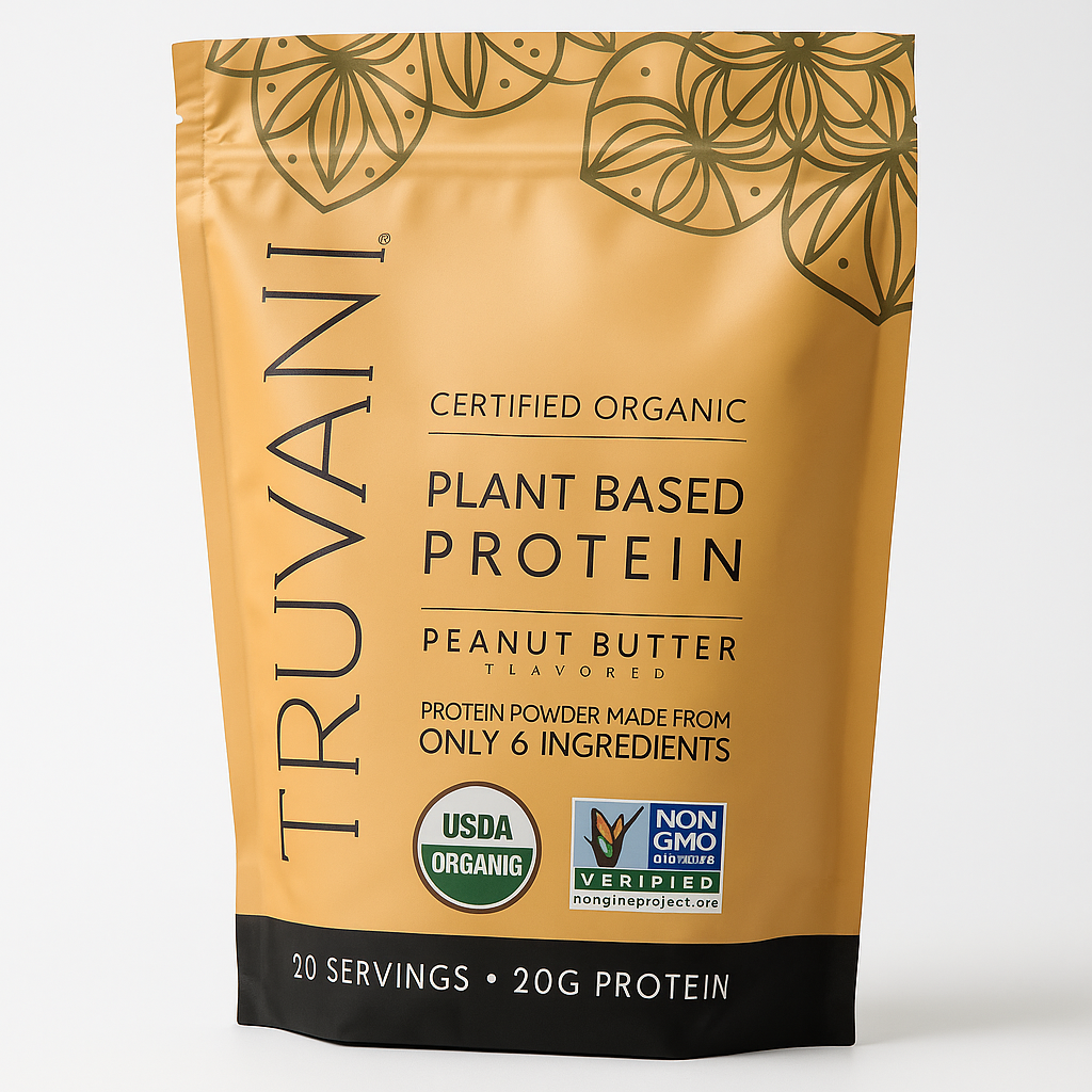 Truvani Plant Based Protein Powder - Peanut Butter 20 Servings