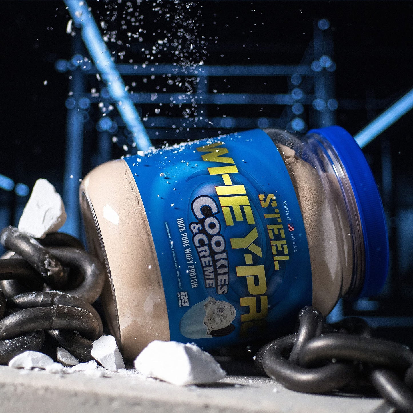 Steel Supplements Whey-Pro 100% Pure Whey Protein Powder Cookies & Creme, 25 Servings