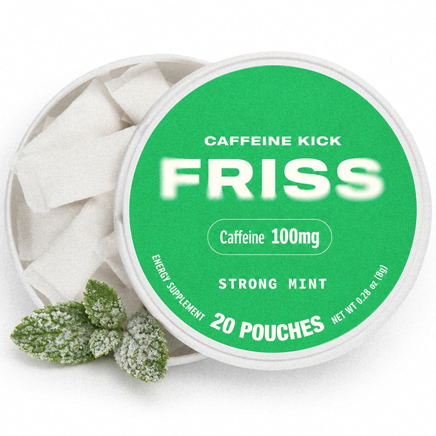 FRISS Caffeine Pouch Chewable 100mg, 20 Pouches