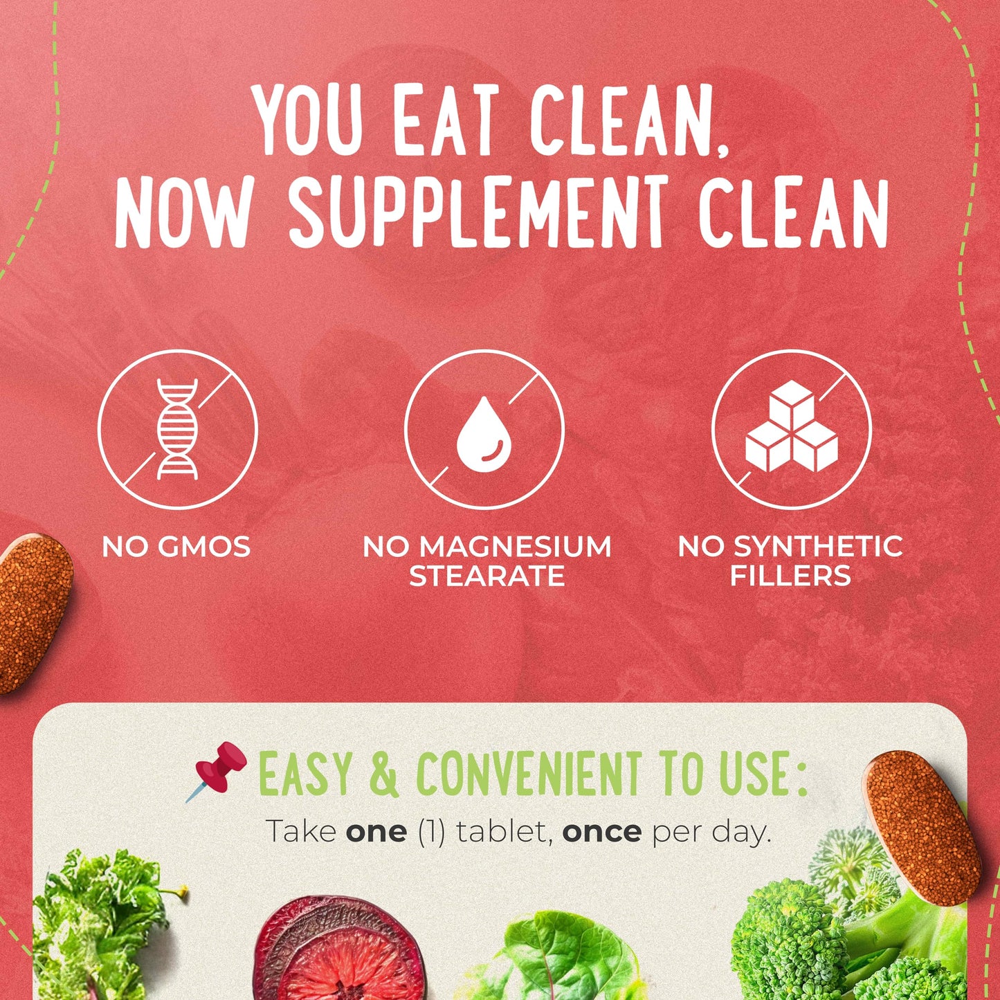 Mama Natural Organic Women's Multivitamin - Whole Food Based, 1 A Day Vegan Tablets, 30 Count