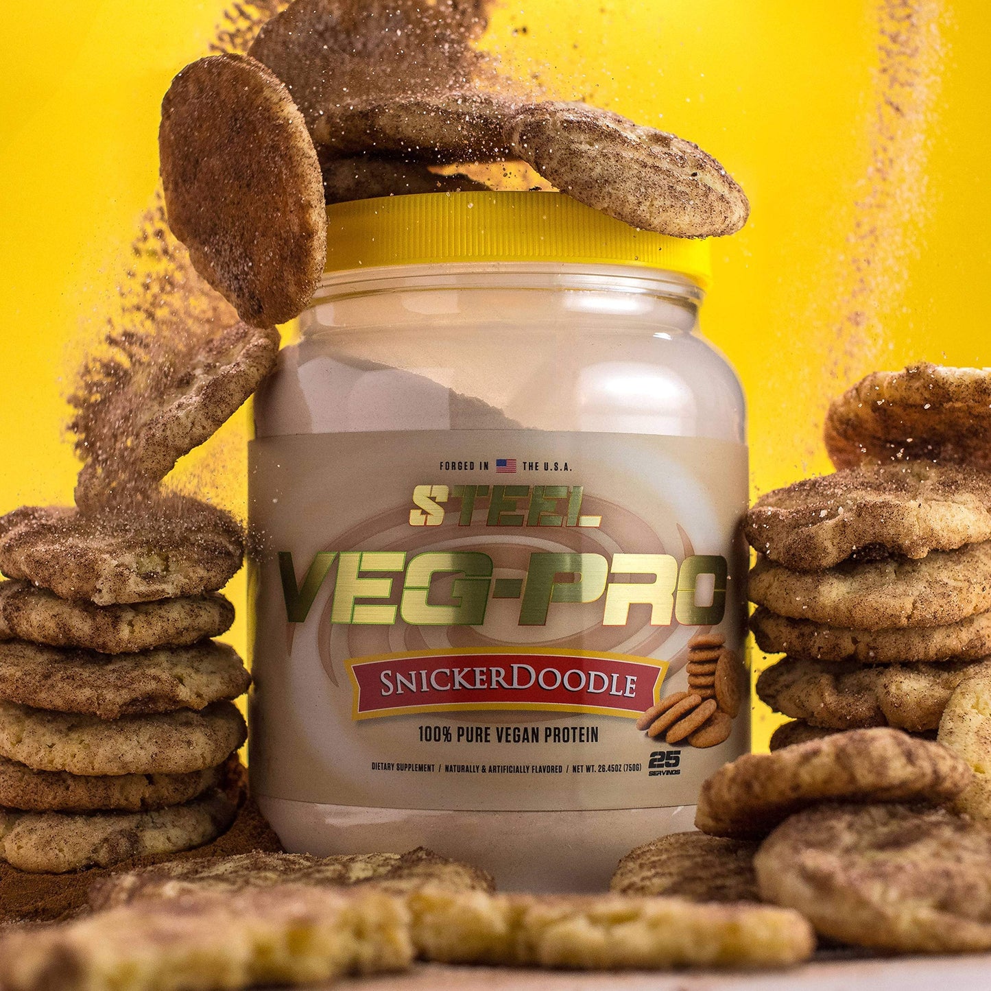 Steel Supplements Veg-PRO Vegan Protein Powder Snickerdoodle, 25 Servings