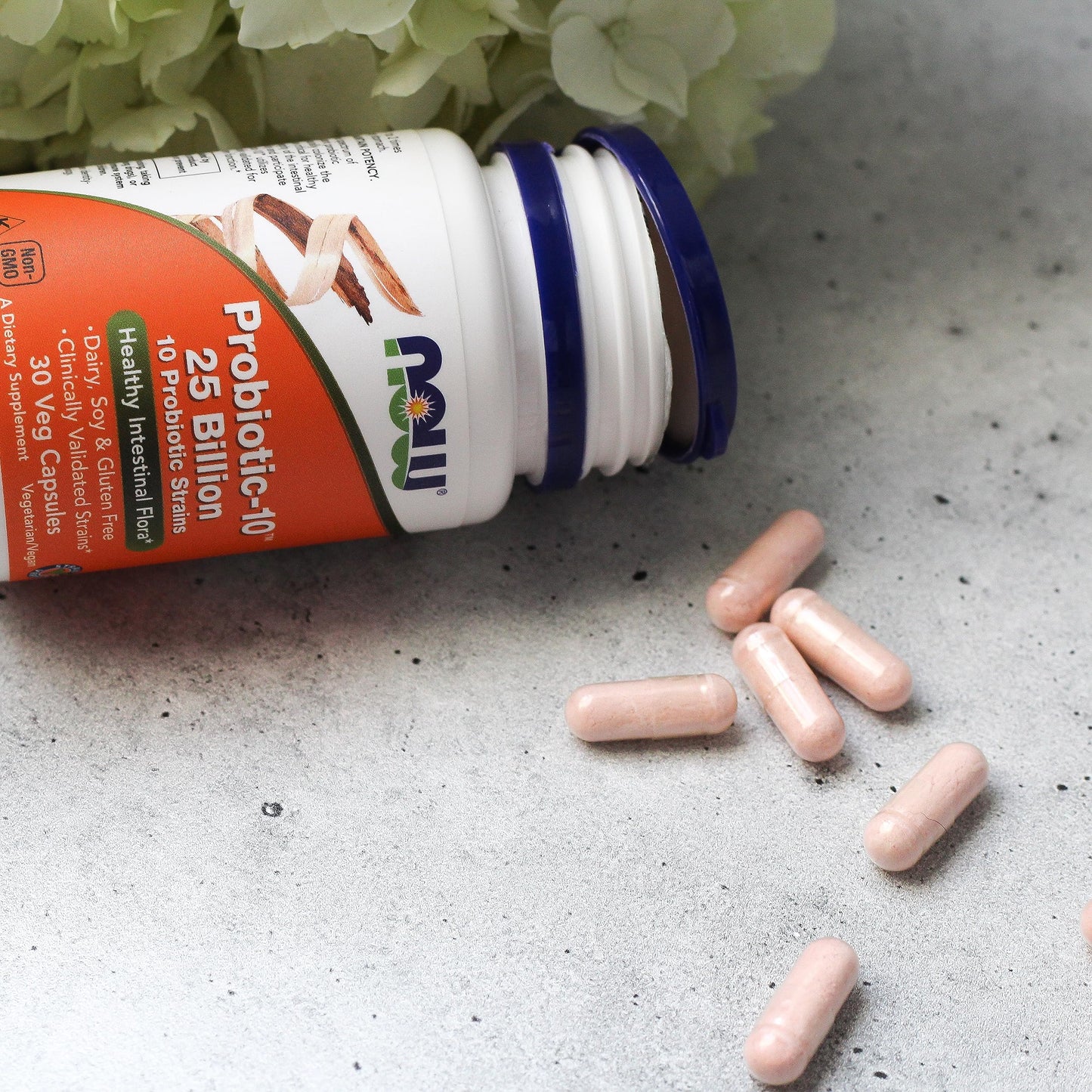 NOW Foods Probiotic-10 25 Billion with 10 Probiotic Strains Veg Capsules 30 Count